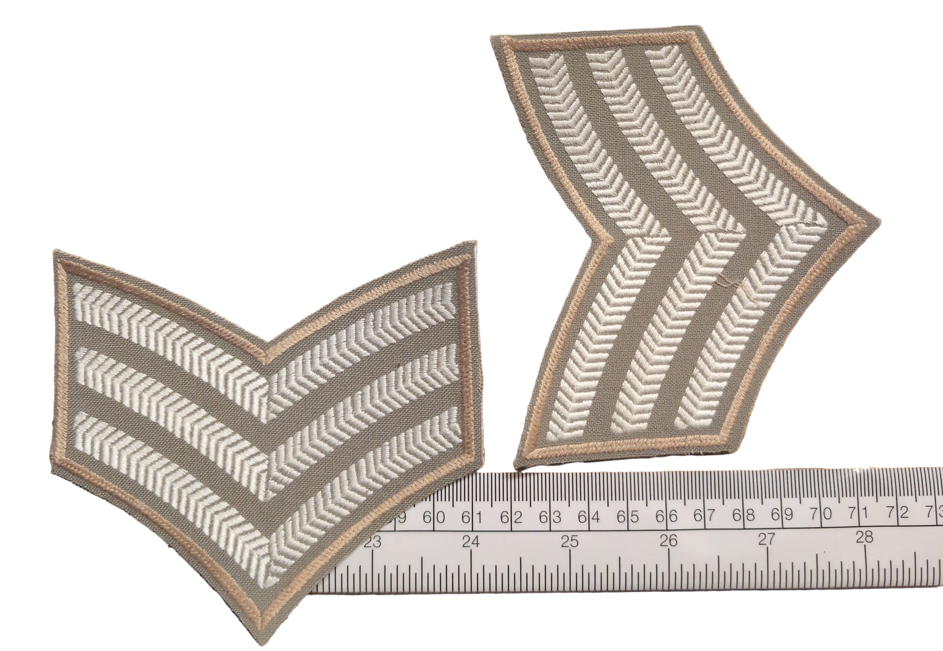 2 Current Issue British Army No2 Shirt Sergeant Stripes Beige Sgt Chevrons