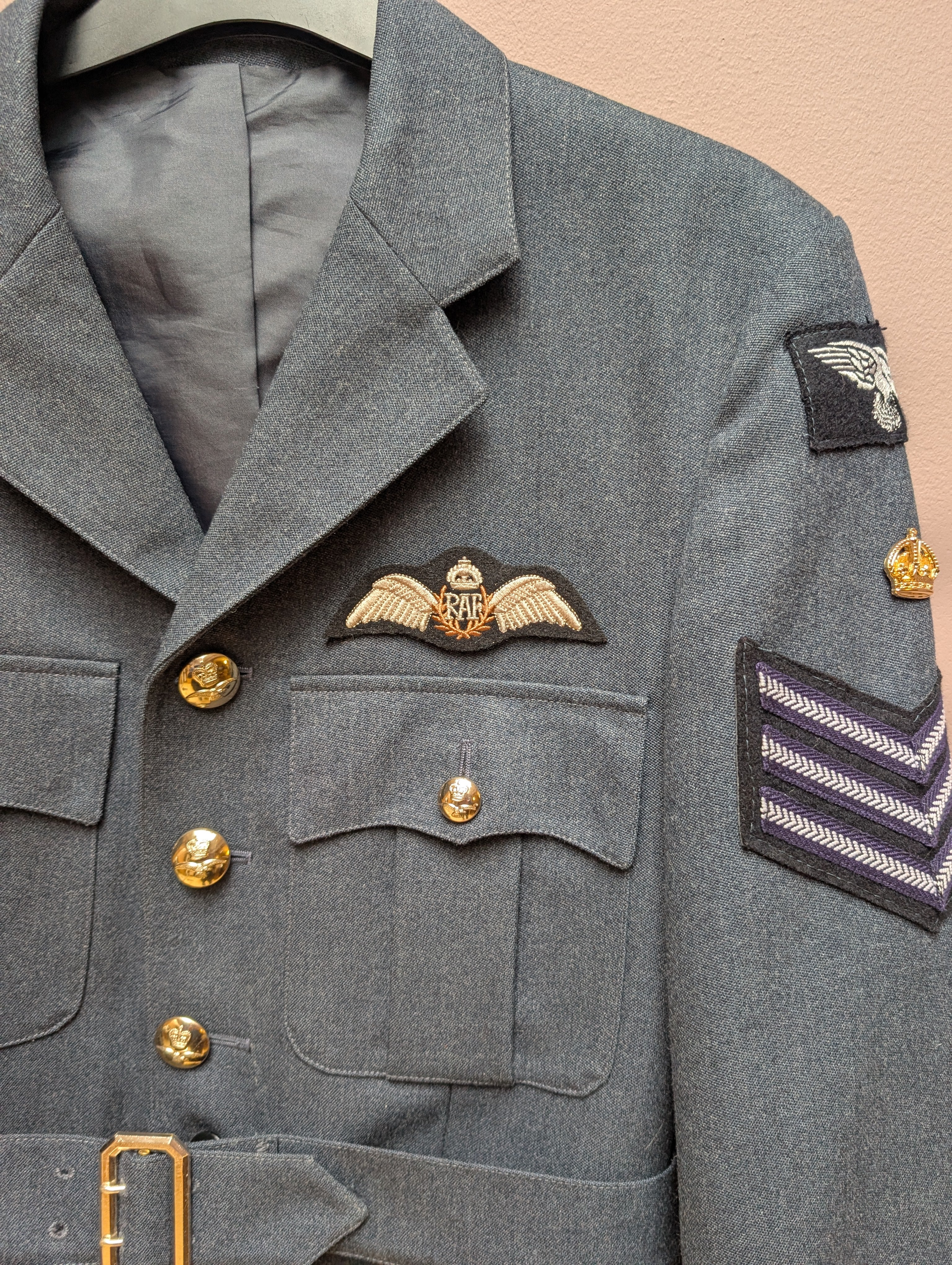 WW2 RAF Pilot Flight Sergeant No.1 Service Dress Uniform Jacket Flt Sgt