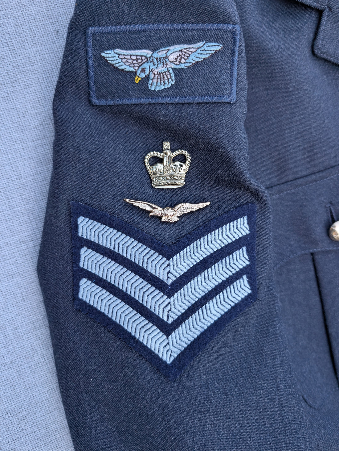 47"Reg RAF No1 SD Uniform Jacket Flight Sergeant Aircrew Weapon Systems operator ( our ref W26 )