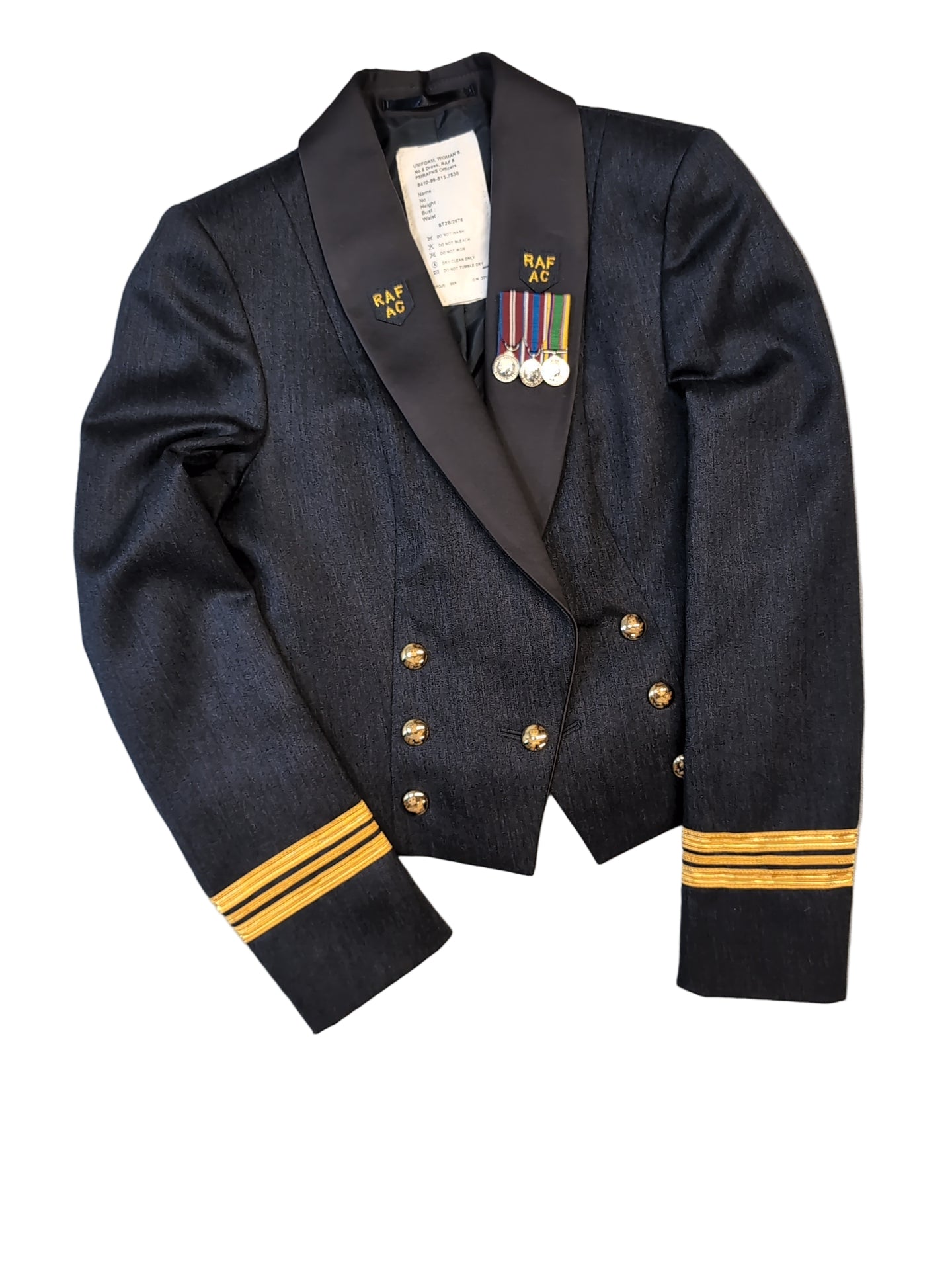 RAFAC Mess Dress Uniform Jacket Bullion Collar Badges Royal Air Force SD SDU No5 5A & No8 Service Dress Uniform
