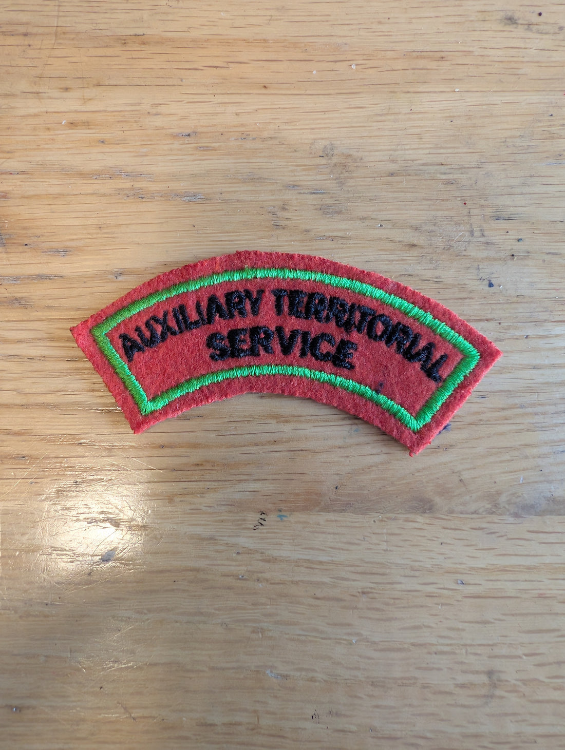 1 Pair of ATS (Auxiliary Territorial Service) Woman's Shoulder Titles