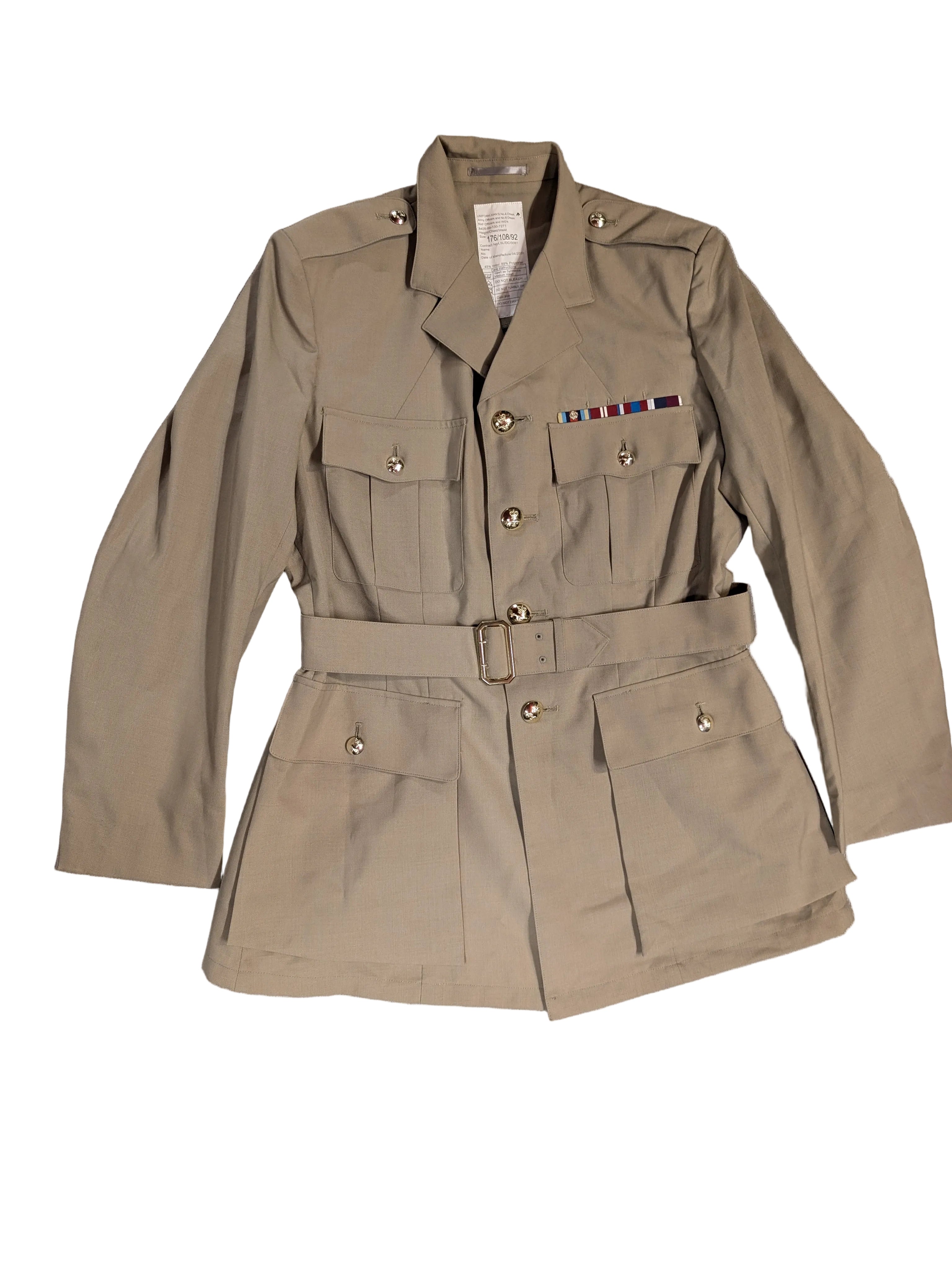 42" Chest No6 RAF Officers Tropical Bush Uniform Safari Warm Weather Service Dress Jacket SD SDU Stone Beige ( our ref O 161 )