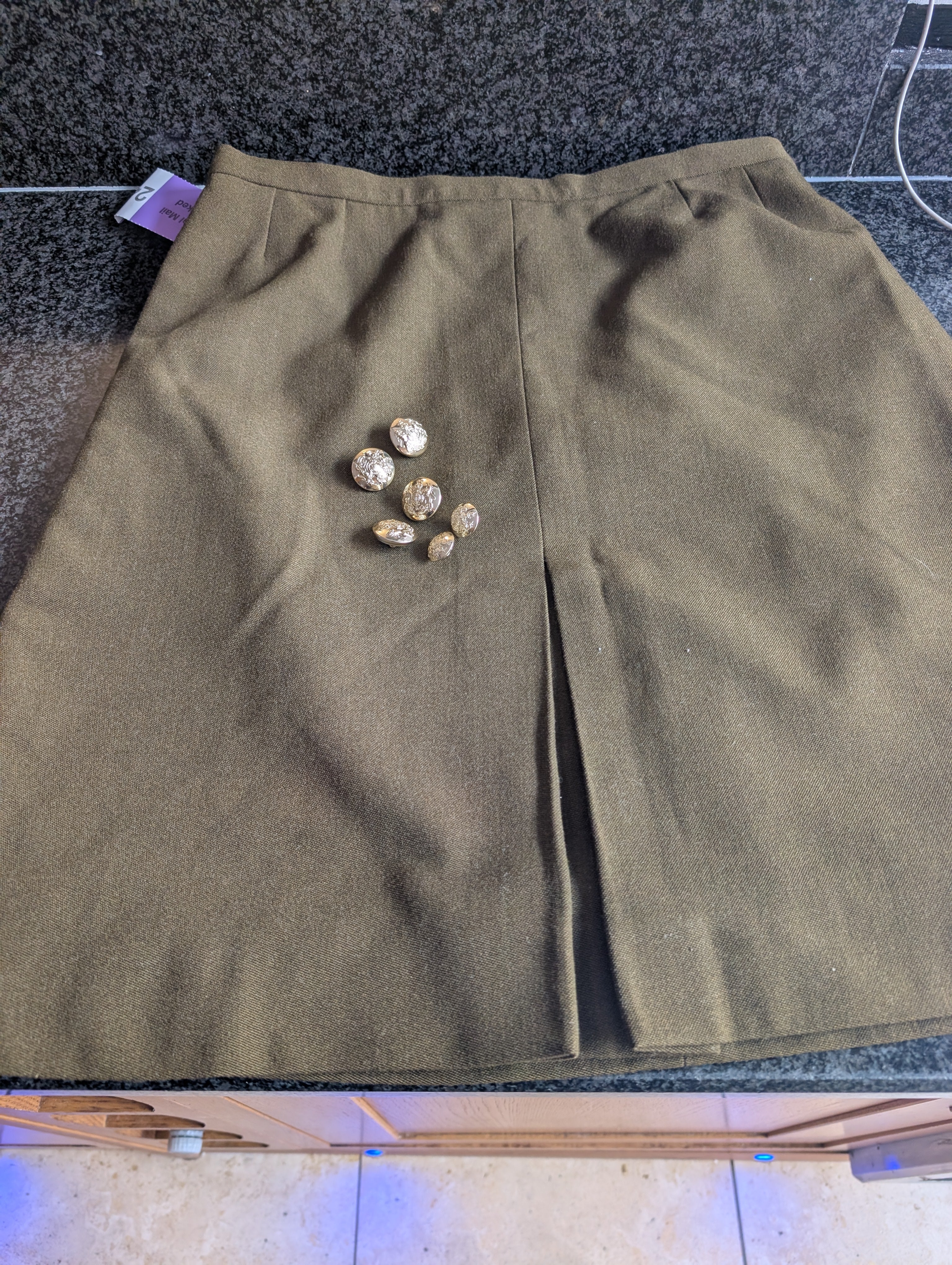 Woman's No2 British Army Dress Uniform Skirt  soldier GREEN KHAKI