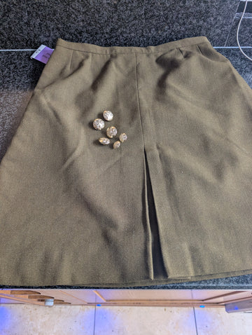 Woman's No2 British Army Dress Uniform Skirt  soldier GREEN KHAKI