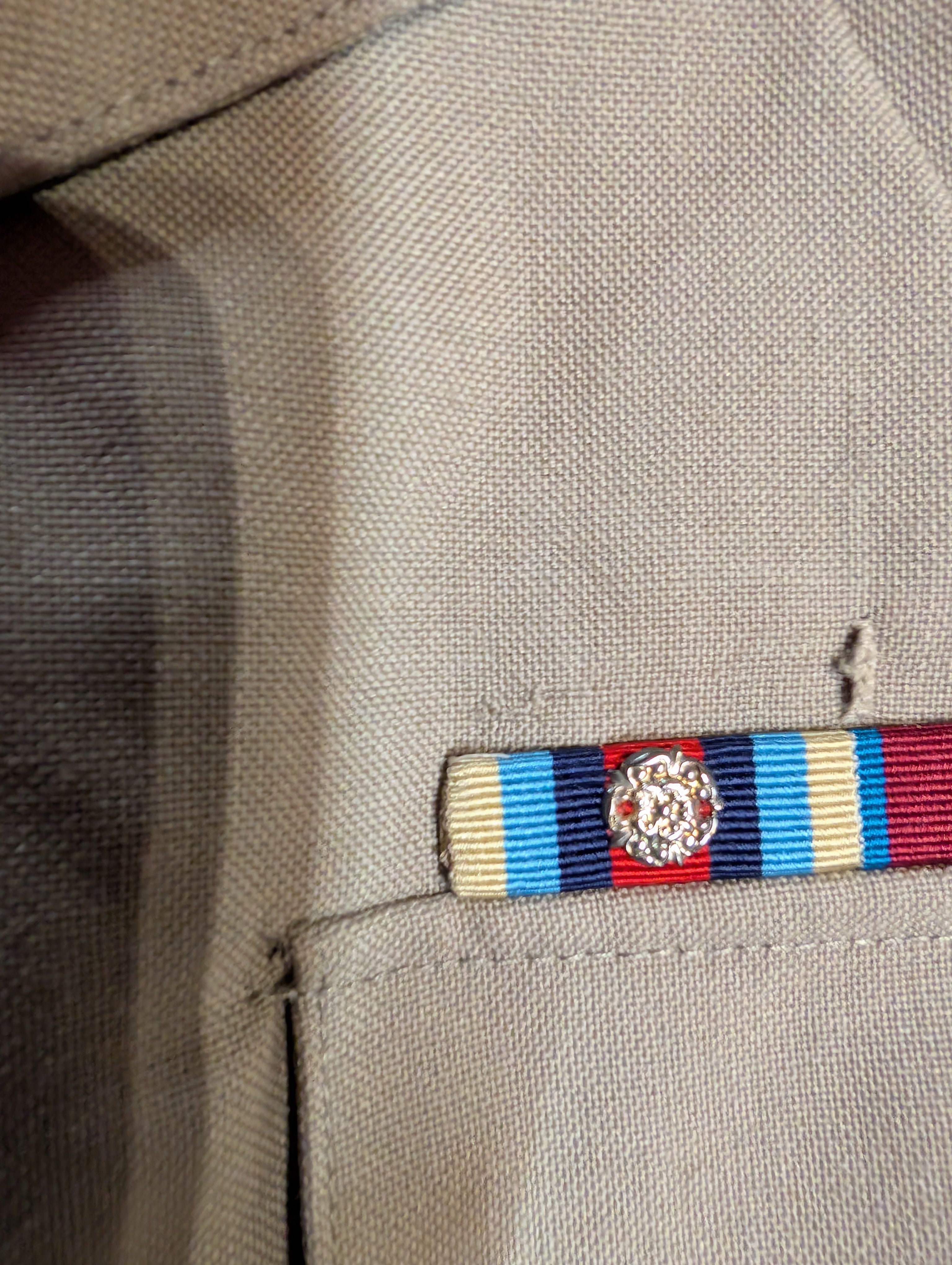 42" Chest No6 RAF Officers Tropical Bush Uniform Safari Warm Weather Service Dress Jacket SD SDU Stone Beige ( our ref O 161 )
