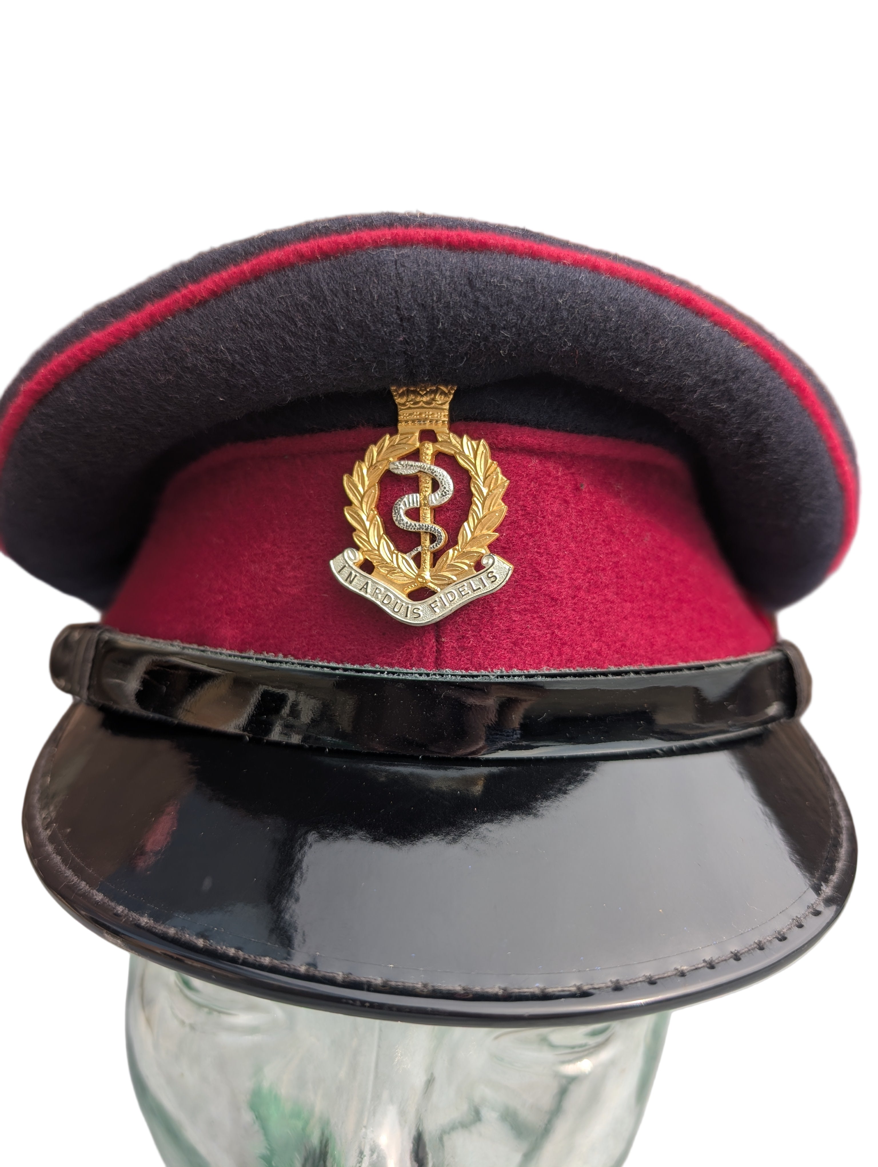 57cm Officers Service Dress Cap Royal Army Medical Service Corps RAMC RAMS  made by Patey London Ltd No1 No2 SD SDU