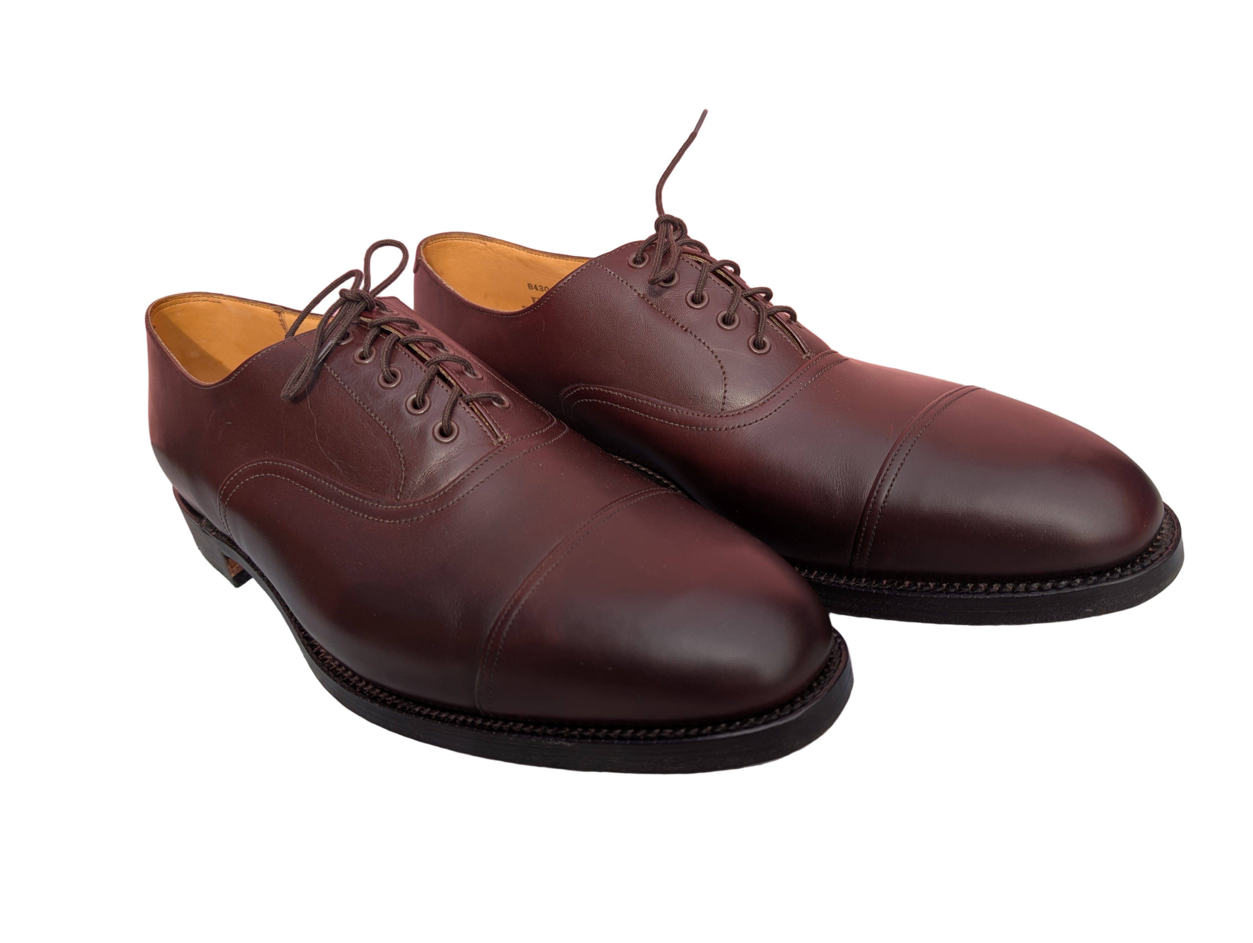 Size 15UK Officers Brown Leather Oxford Shoes. Made in England