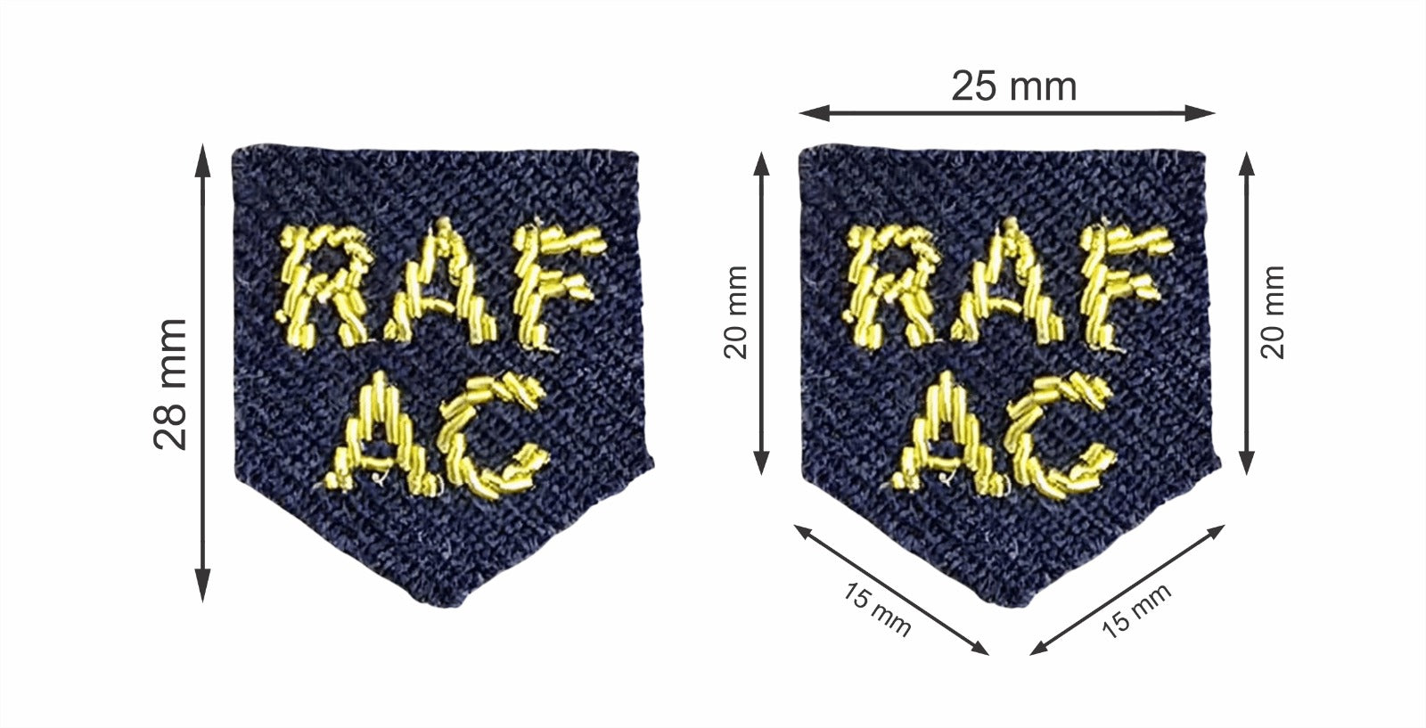 RAFAC Mess Dress Uniform Jacket Bullion Collar Badges Royal Air Force SD SDU No5 5A & No8 Service Dress Uniform