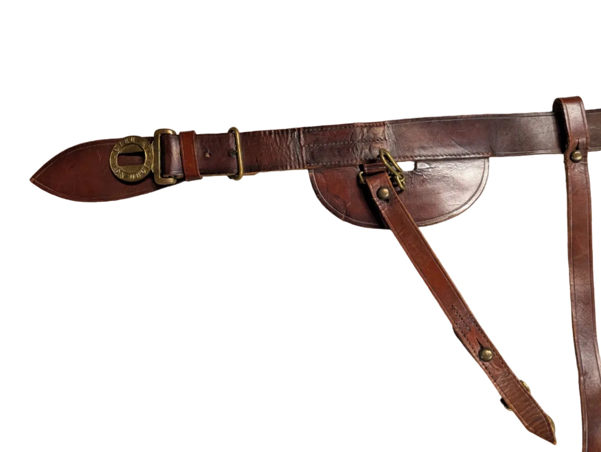 Victorian British Army Officers Sword Belt Leather ( Circa 1837  to 1901 )