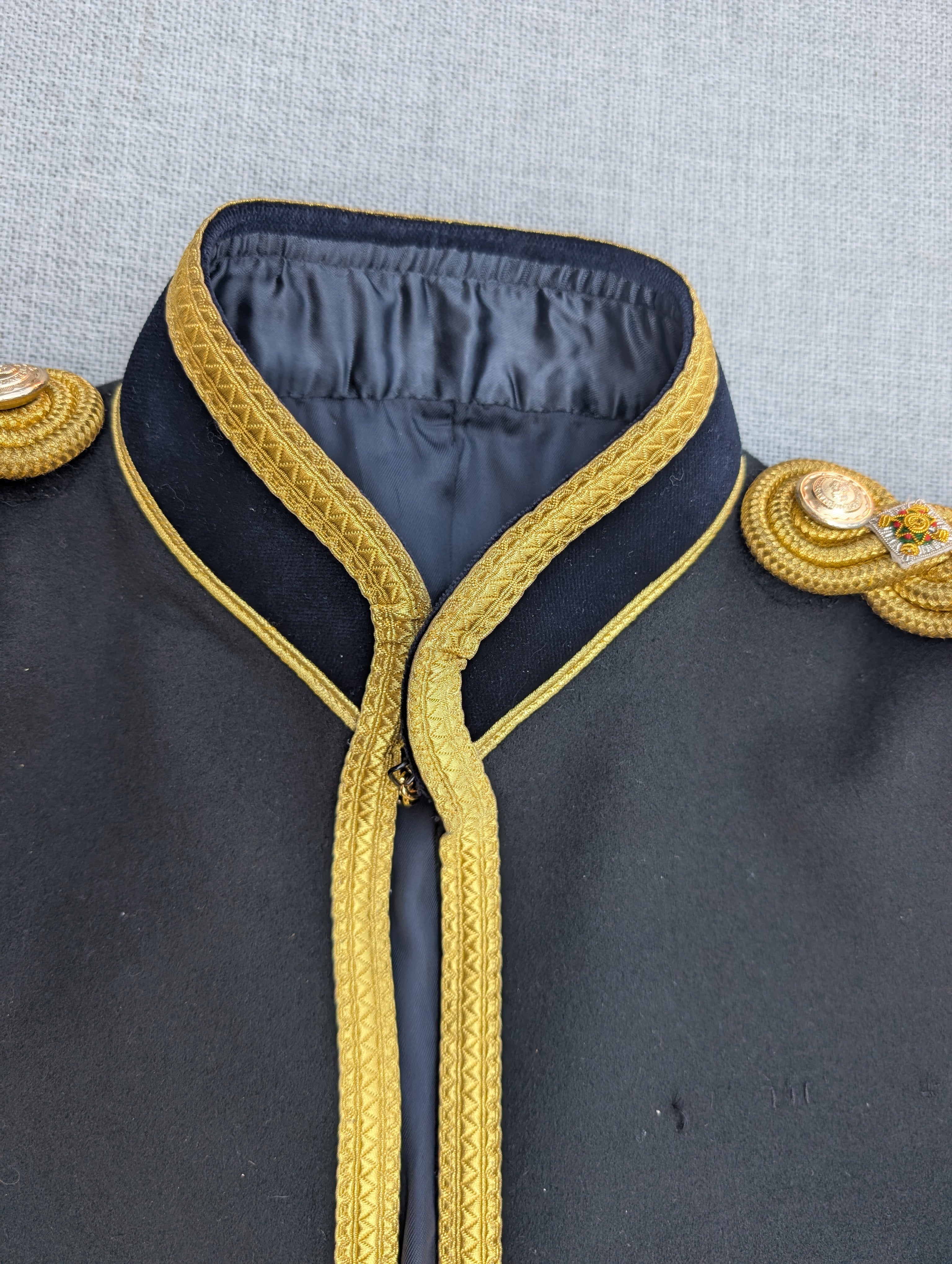 Neckline of RLC Officers Mess Dress Uniform Jacket