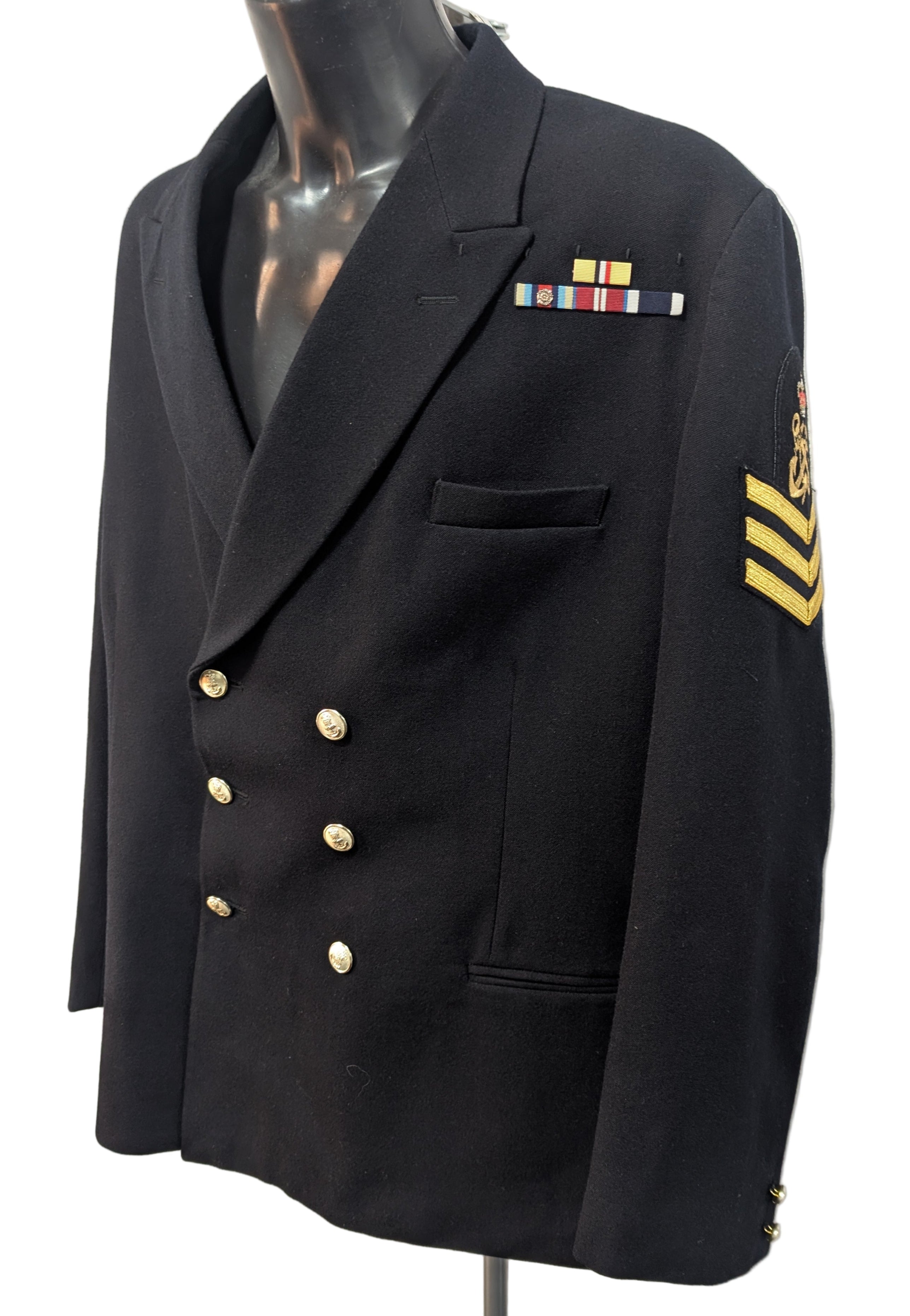 132R 52" Chest Regular Royal Navy Petty Officer Uniform No.1B RN Class 1 Jacket ( our ref G2 )