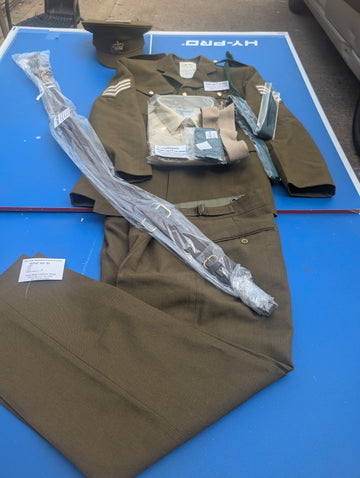 Green hero  no2 uniform trousers jacket sam browne belt trousers hat  cap shirt  tie lanyard