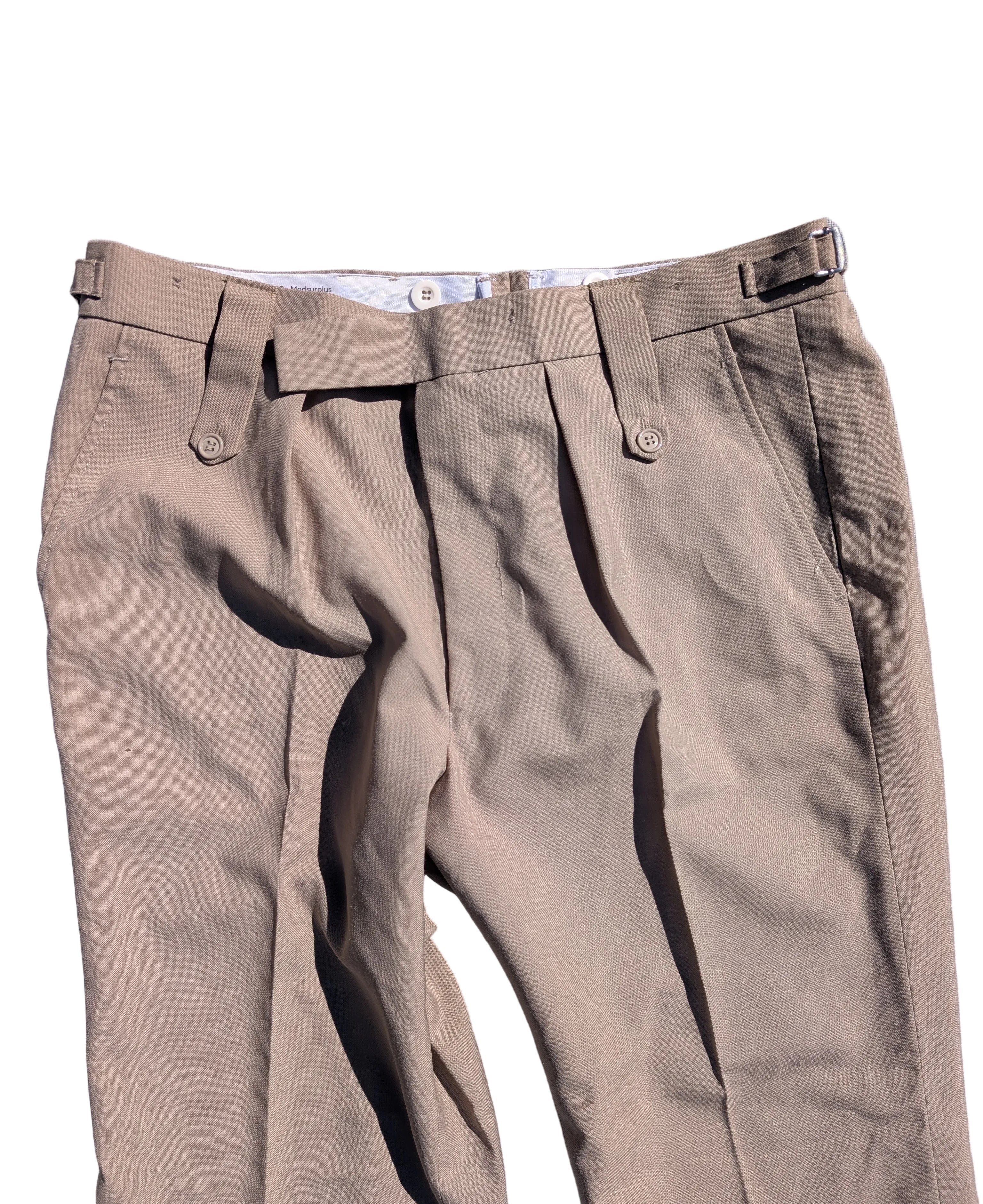 36"W 29"L SNCO RAF Tropical Stone Trousers with Button Down Stable Belt Loops ( our ref 1423  )