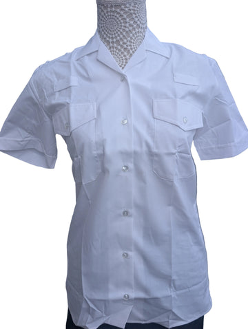 NEW Genuine WPC short SLEEVE Woman Police Officer White Shirt Blouse Uniform 70 80s