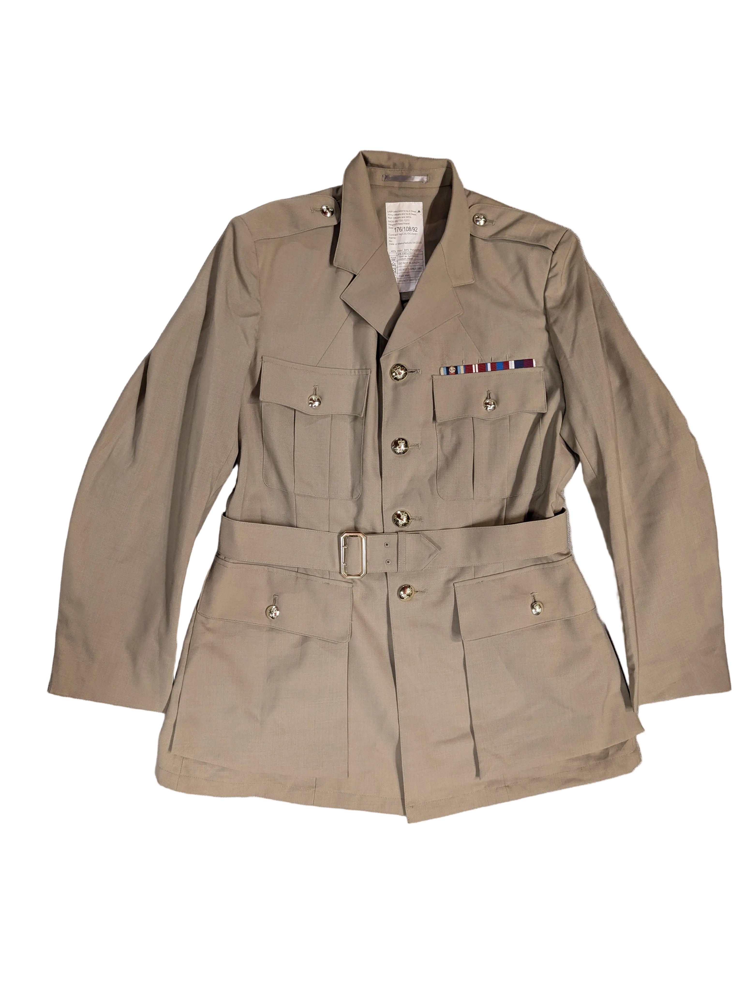 42" Chest No6 RAF Officers Tropical Bush Uniform Safari Warm Weather Service Dress Jacket SD SDU Stone Beige ( our ref O 161 )