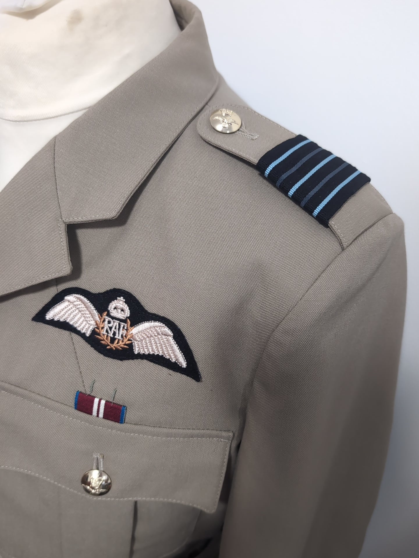44" Chest 38" Waist RAF No6 Officers Uniform Jacket & Trousers Bush Tropical Warm Weather
