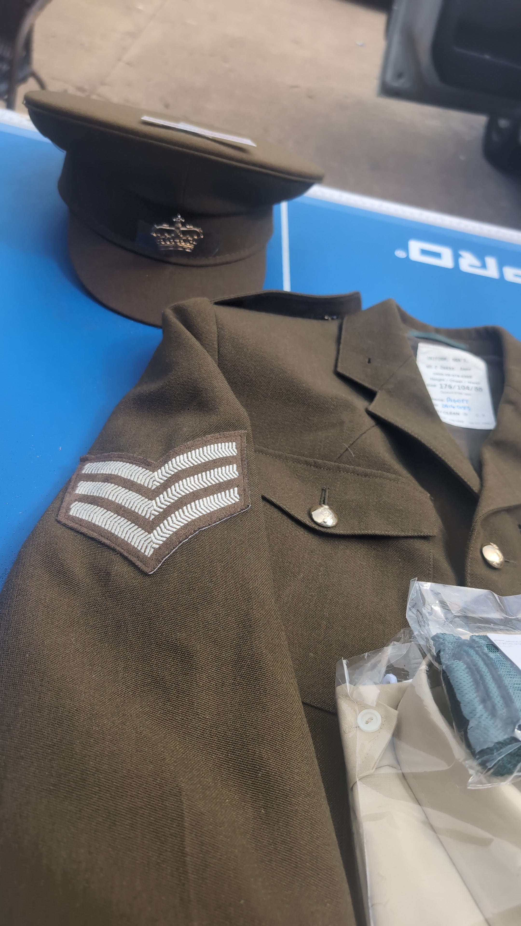 Green hero  no2 uniform trousers jacket sam browne belt trousers hat  cap shirt  tie lanyard