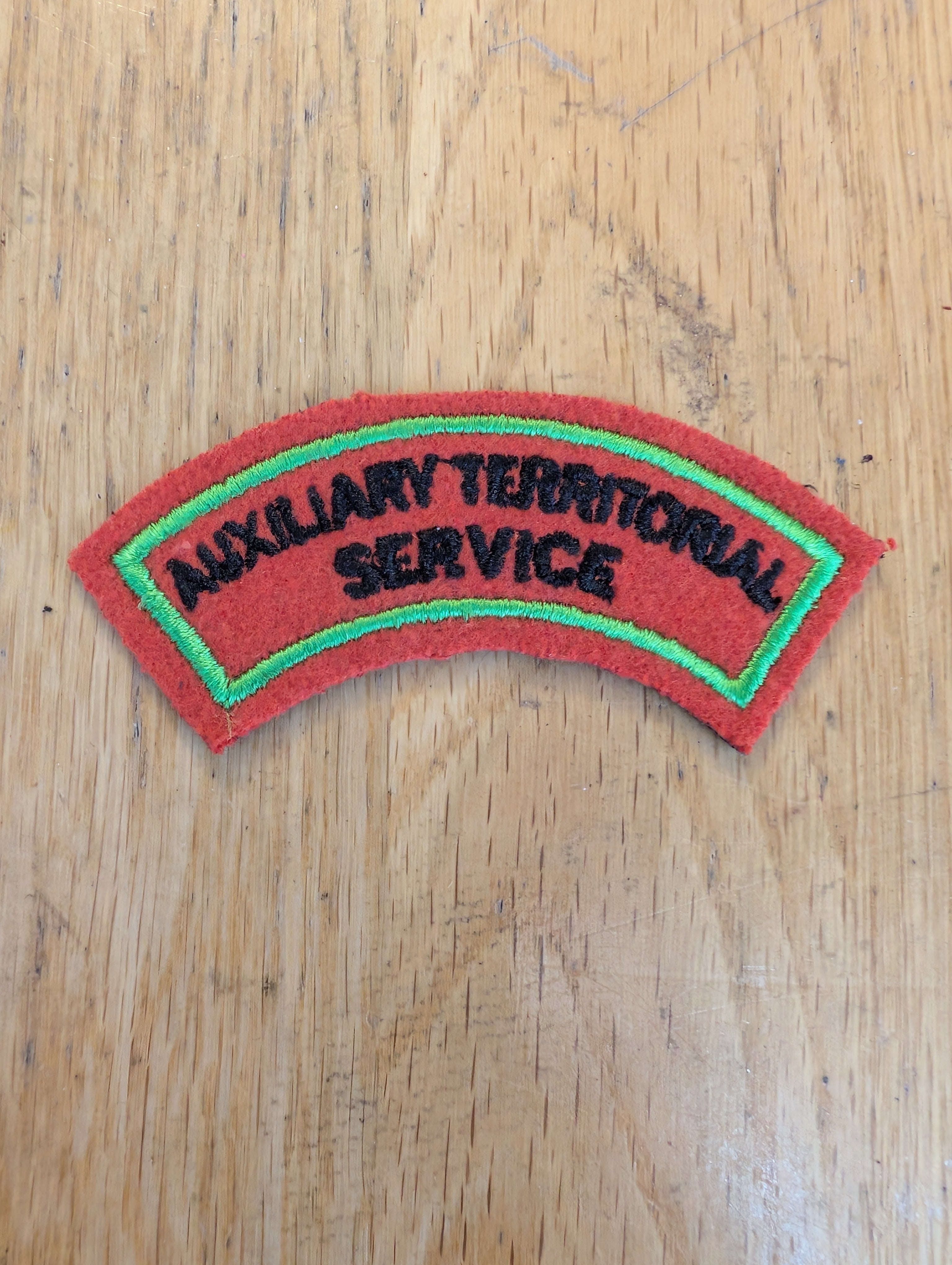 1 Pair of ATS (Auxiliary Territorial Service) Woman's Shoulder Titles
