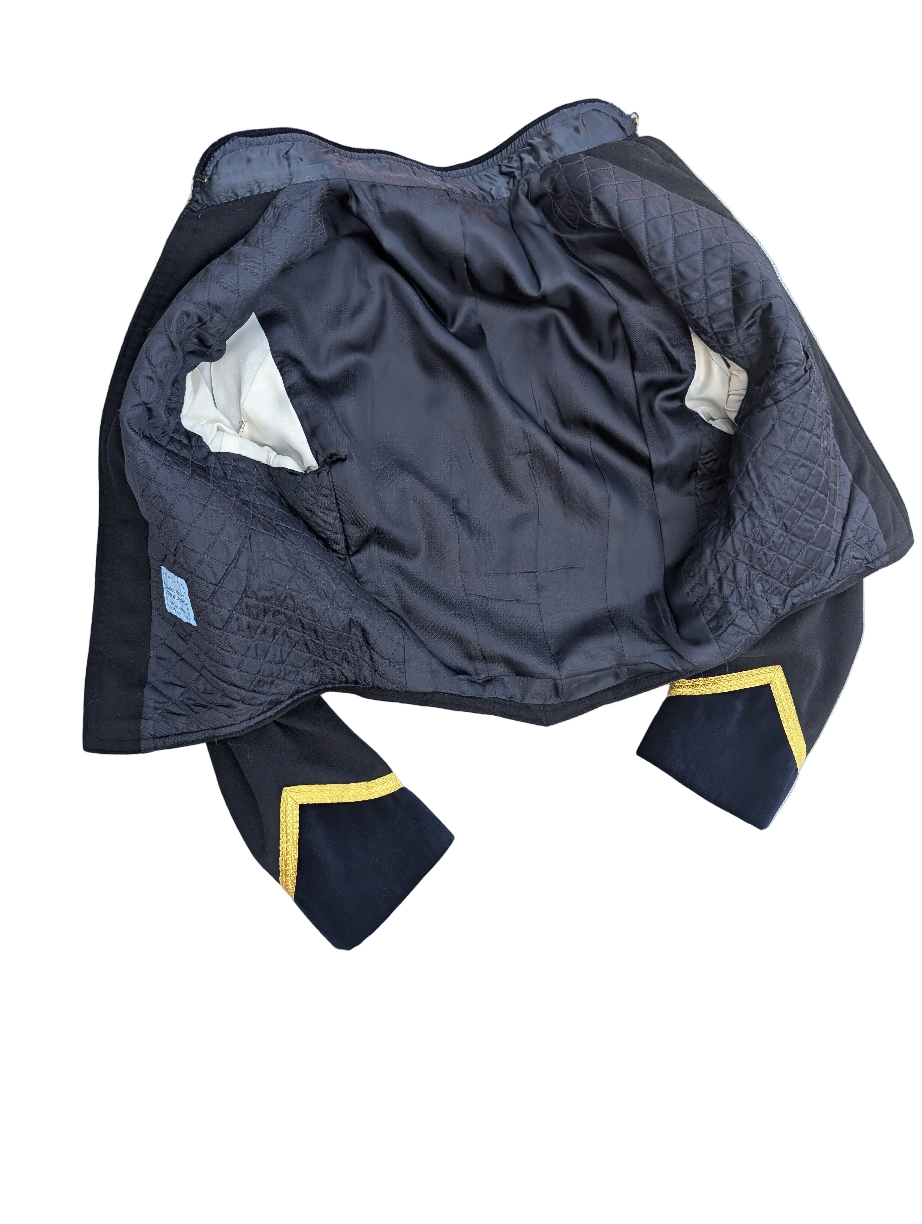 Inside lining of a RLC Officers Mess Dress Uniform Jacket