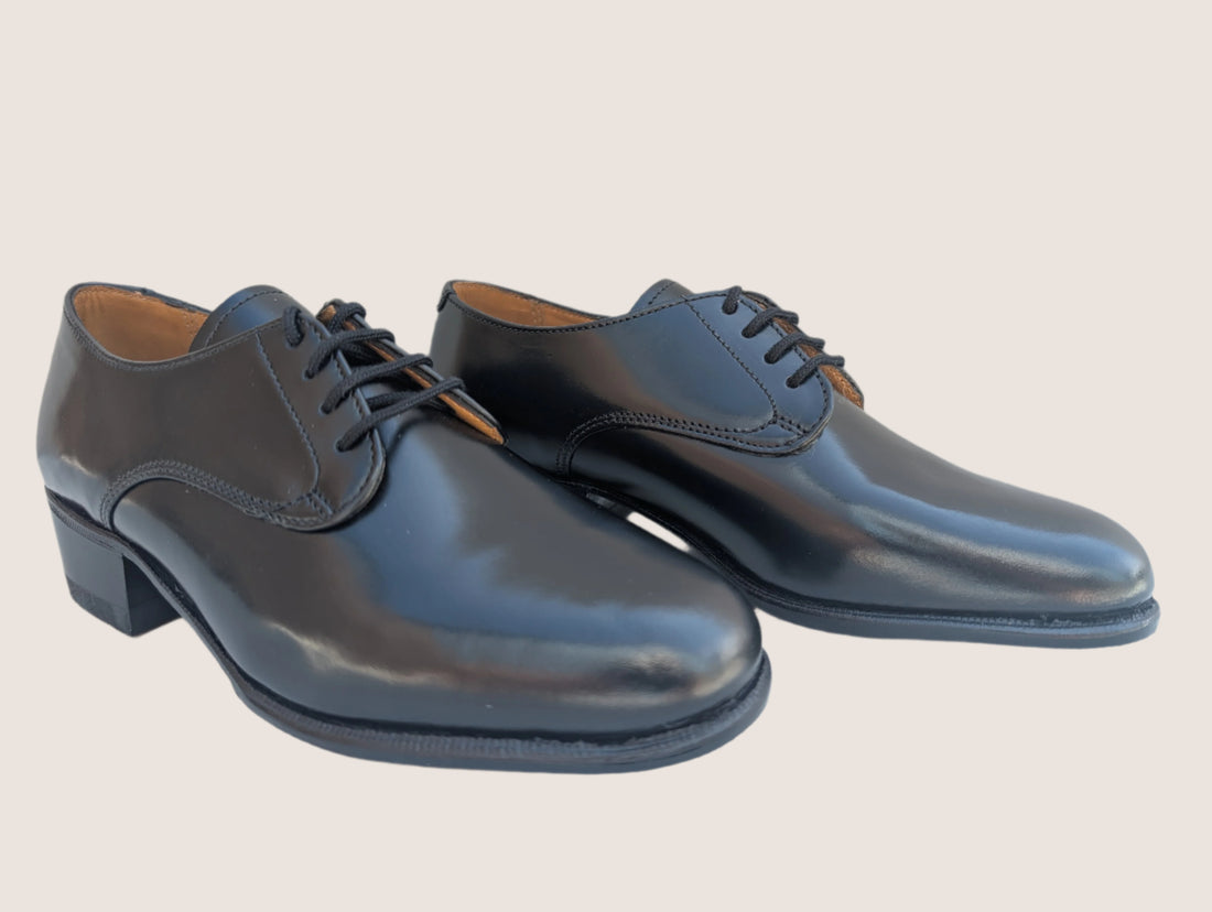 New Woman's Black Leather Parade Gibson Service Shoes British Military Issue ACF SCC RAFAC RAF SD