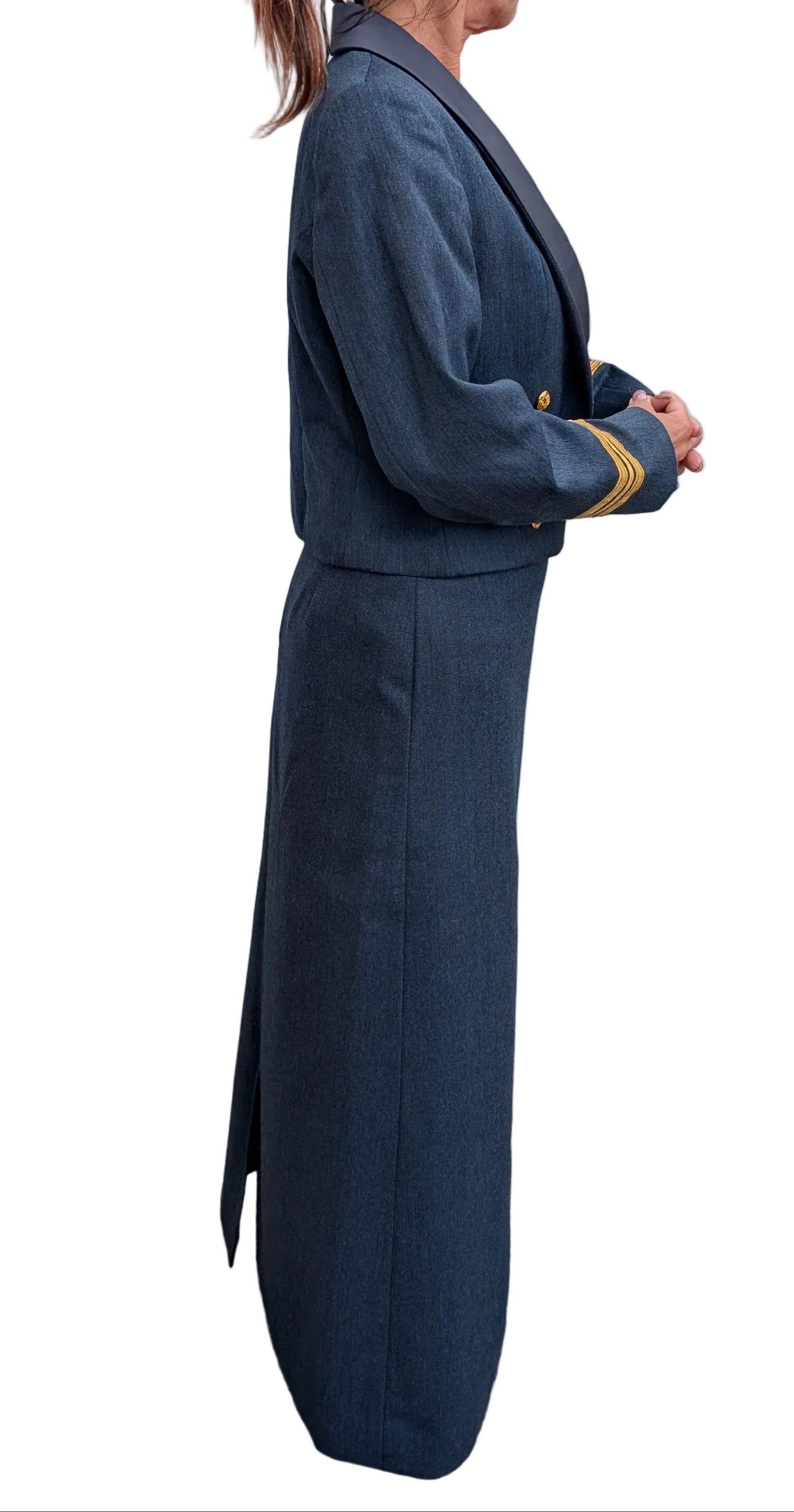 RAF No5 Mess Dress Uniform Skirt. Woman's No,5 Officers & NCO Full Length Maxi