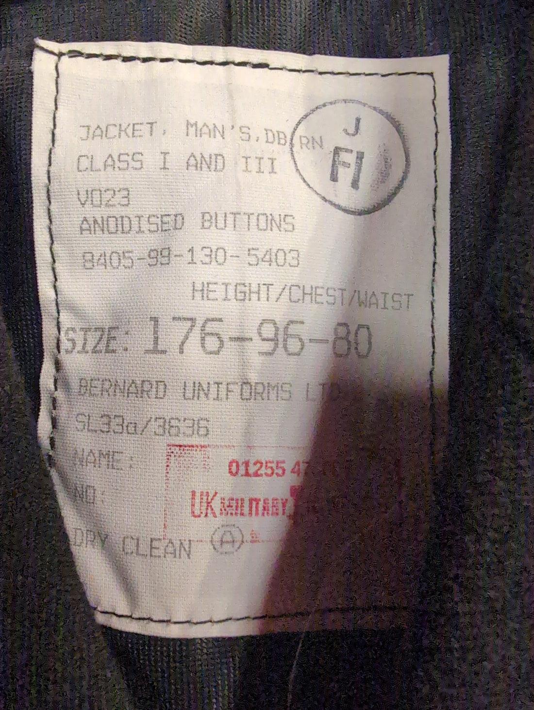 38" Chest Royal Navy No1 Class 1 & 3 Petty Officers Balzer Chief Petty Officer Uniform Jacket