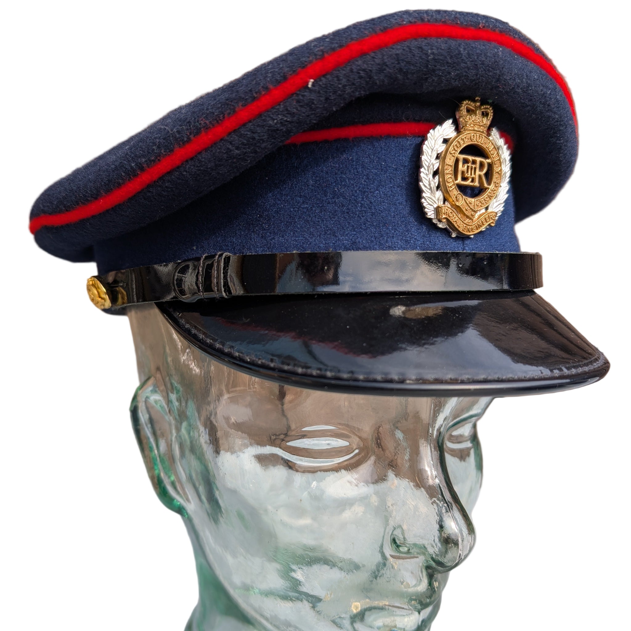 56cm Officers Service Dress Cap Royal Engineers RE made by Patey London Ltd No1 No2 SD SDU (Copy)