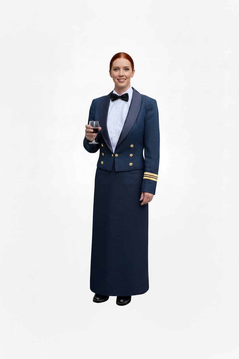 RAF No5 Mess Dress Uniform Skirt. Woman's No,5 Officers & NCO Full Length Maxi. Front View
