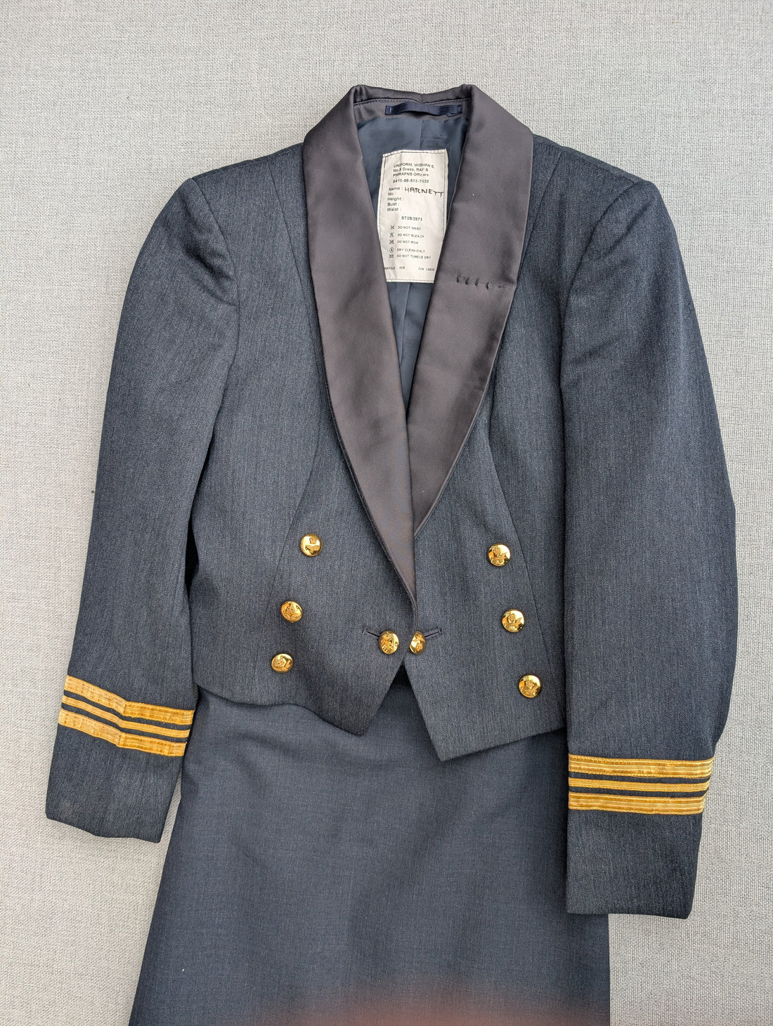 36"Chest 27"Waist No5 Officers Mess Dress Uniform Jacket WRAF Woman's (our ref G80)