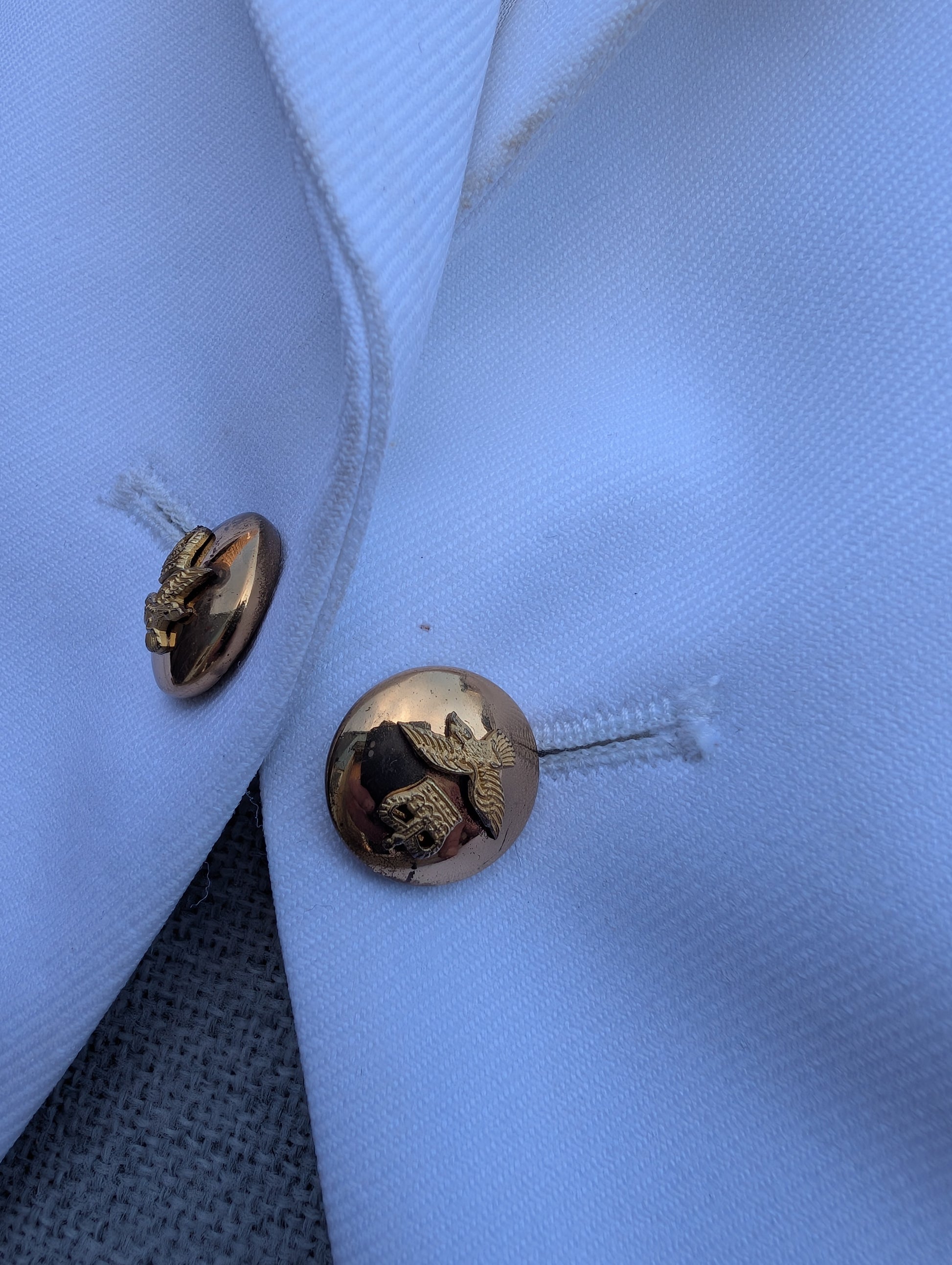 RAF No8 Mess Dress Uniform Warm Weather / Regions White Wing Commander Wg Cdr Buttns