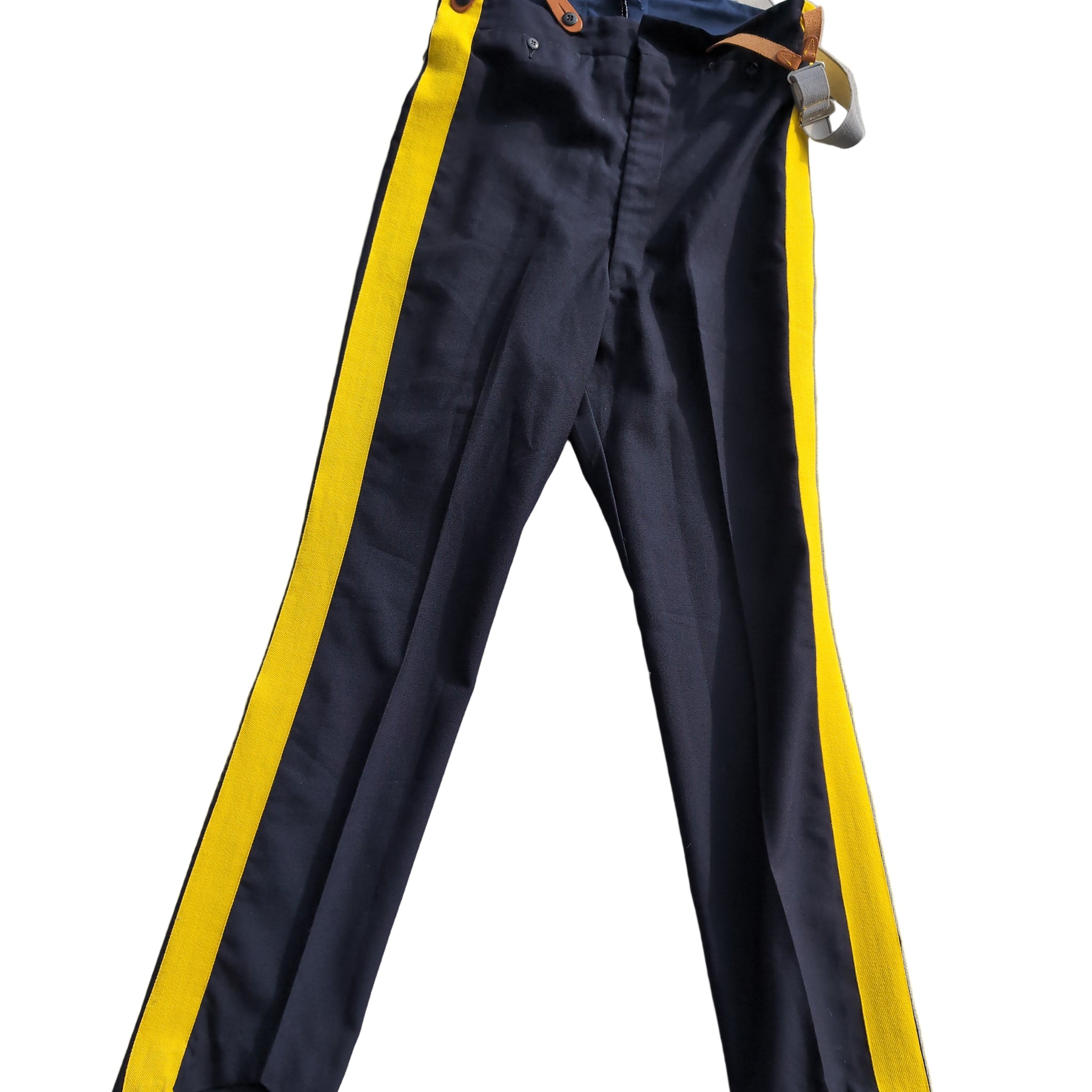 34" Waist British Army Mess Dress / No1 Trousers Blues Uniform Yellow Stripe sides ( Ref G88 )