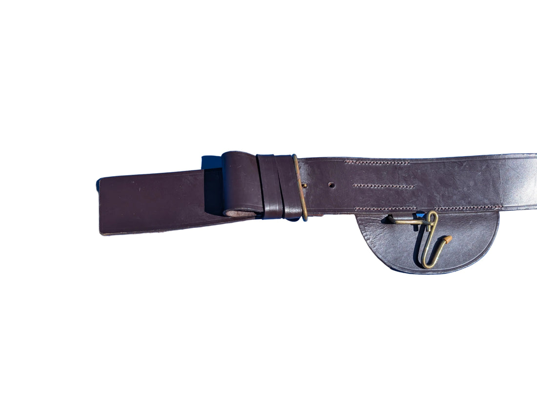 British Army Infantry Brown Leather Sword Belt