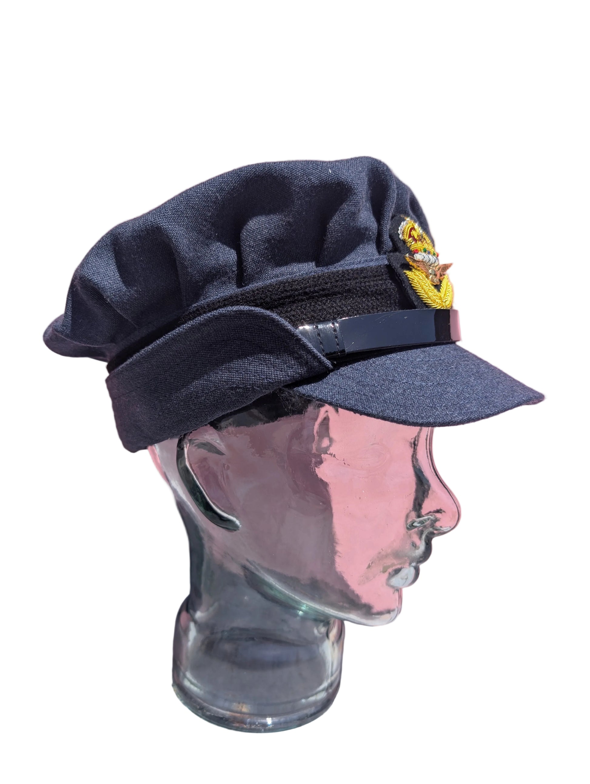 Side view of RAF WAAF No1 Uniform Repro WWII Peak Cap WW2 WRAF Hat 1940s