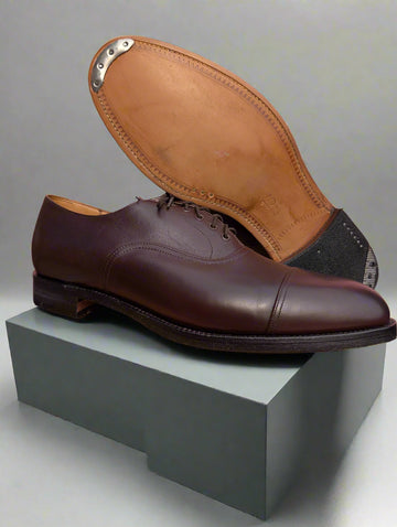 Size 15UK Officers Brown Leather Oxford Shoes. Made in England