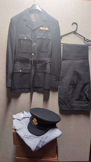RAF Officers No1 Uniform Jacket Trousers & Shirt  Squadron Leader 40" Chest hat seb