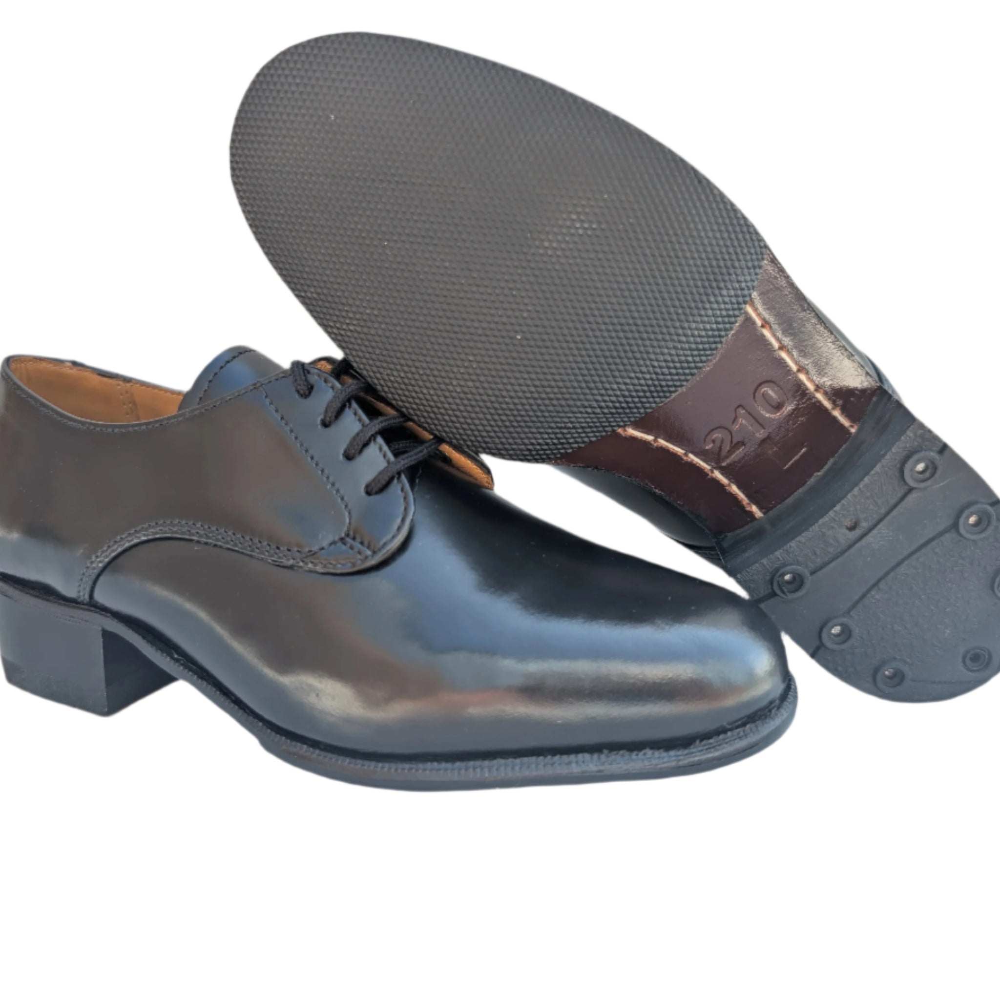 New Woman's Black Leather Parade Gibson Service Shoes British Military Issue ACF SCC RAFAC RAF SD