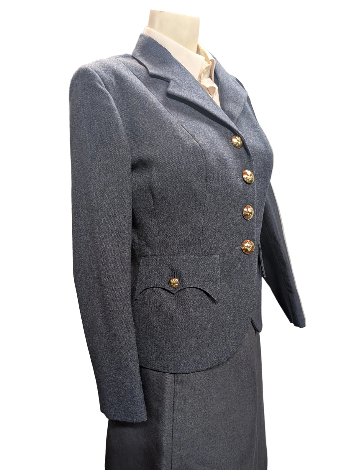 Vintage Women's RAF No. 1 Uniform Jacket, WRAF Squadronaires WAAF Style D-Day Darlings
