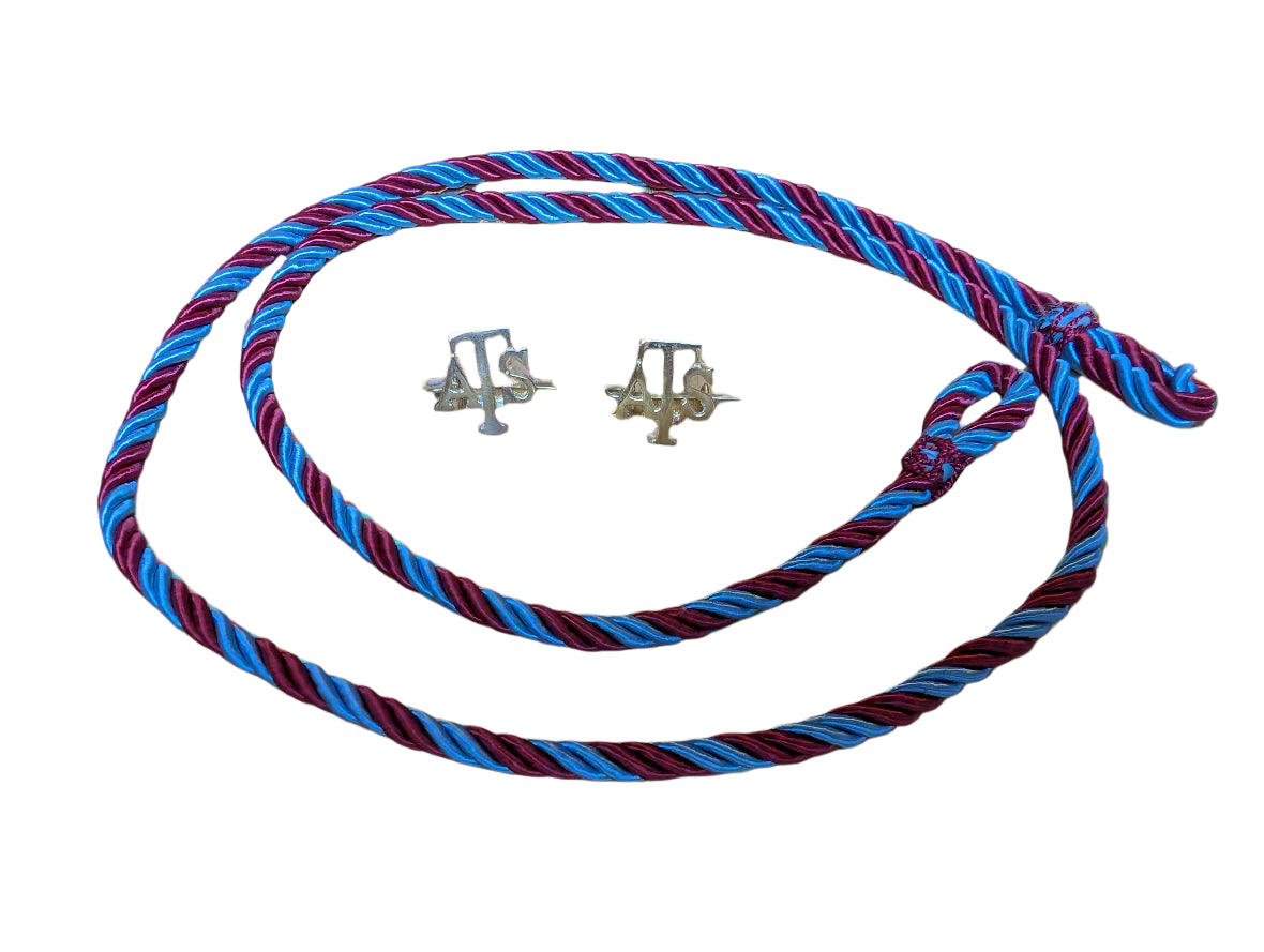 ATS (AUXILIARY TRANSPORT SERVICE) Shoulder Titles & Twisted Cord Lanyard