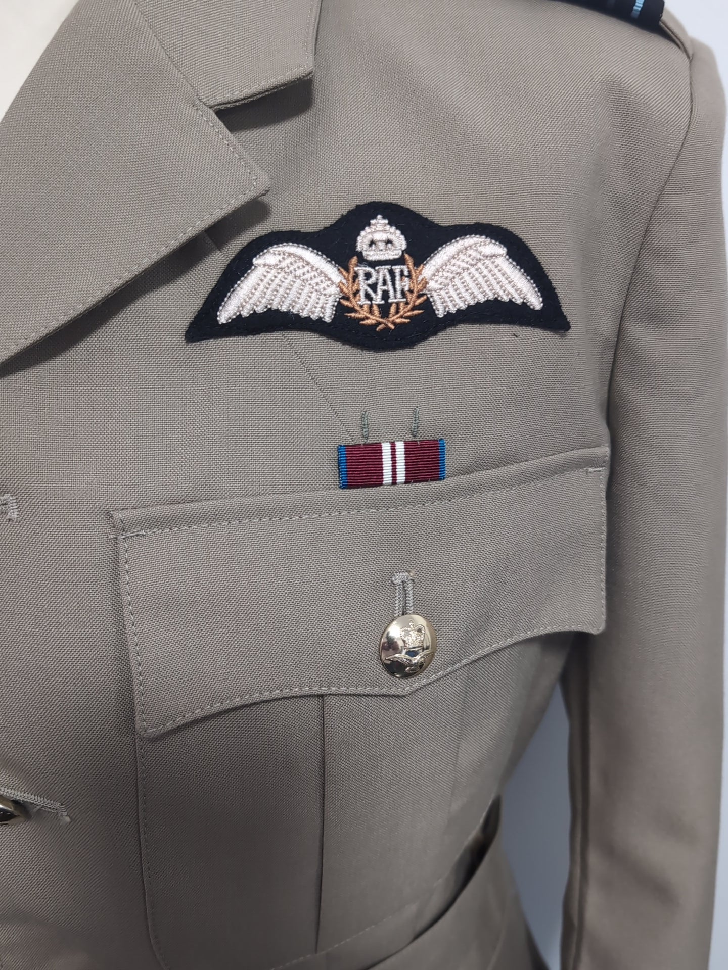 44" Chest 38" Waist RAF No6 Officers Uniform Jacket & Trousers Bush Tropical Warm Weather