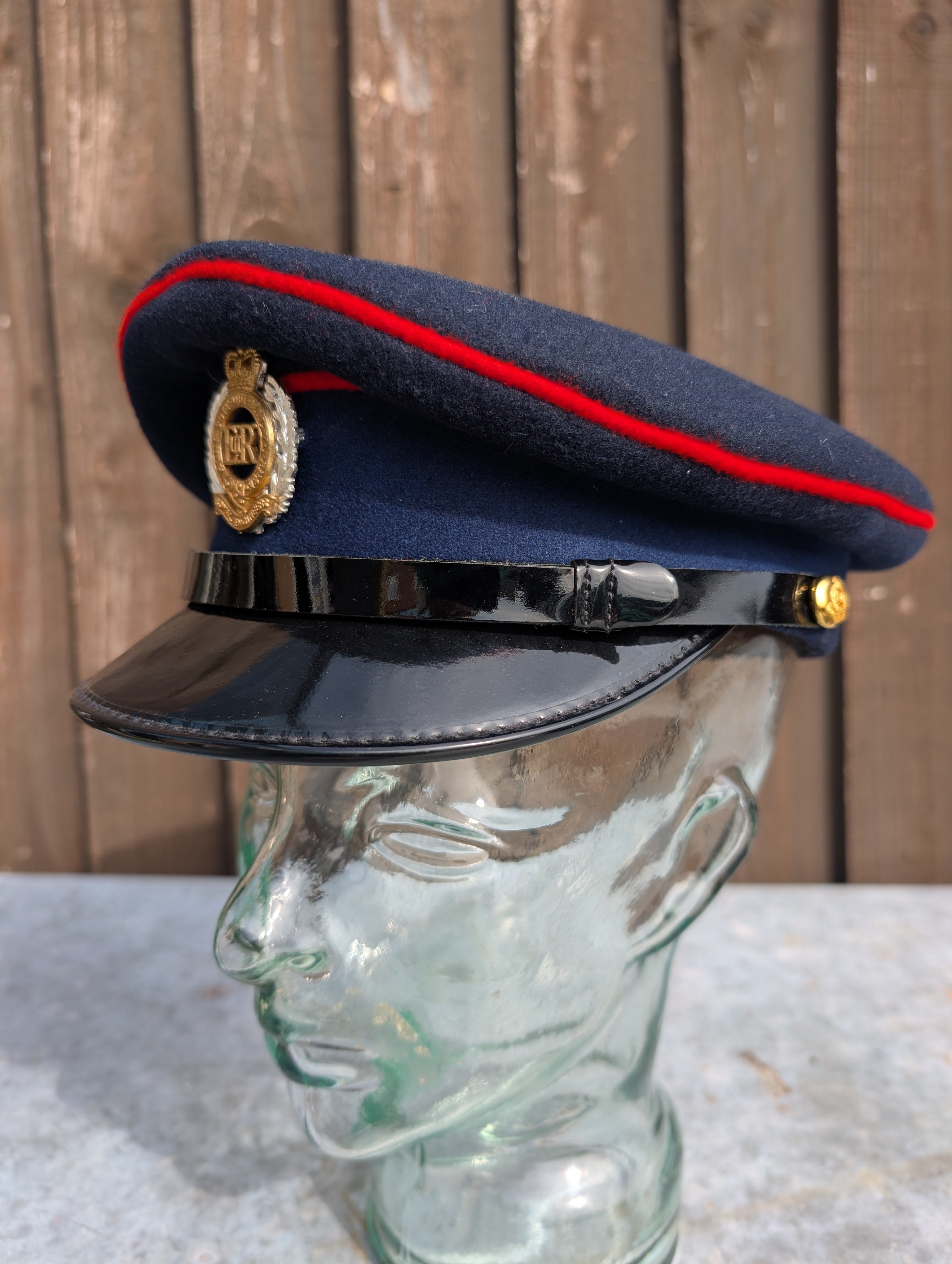 56cm Officers Service Dress Cap Royal Engineers RE made by Patey London Ltd No1 No2 SD SDU (Copy)