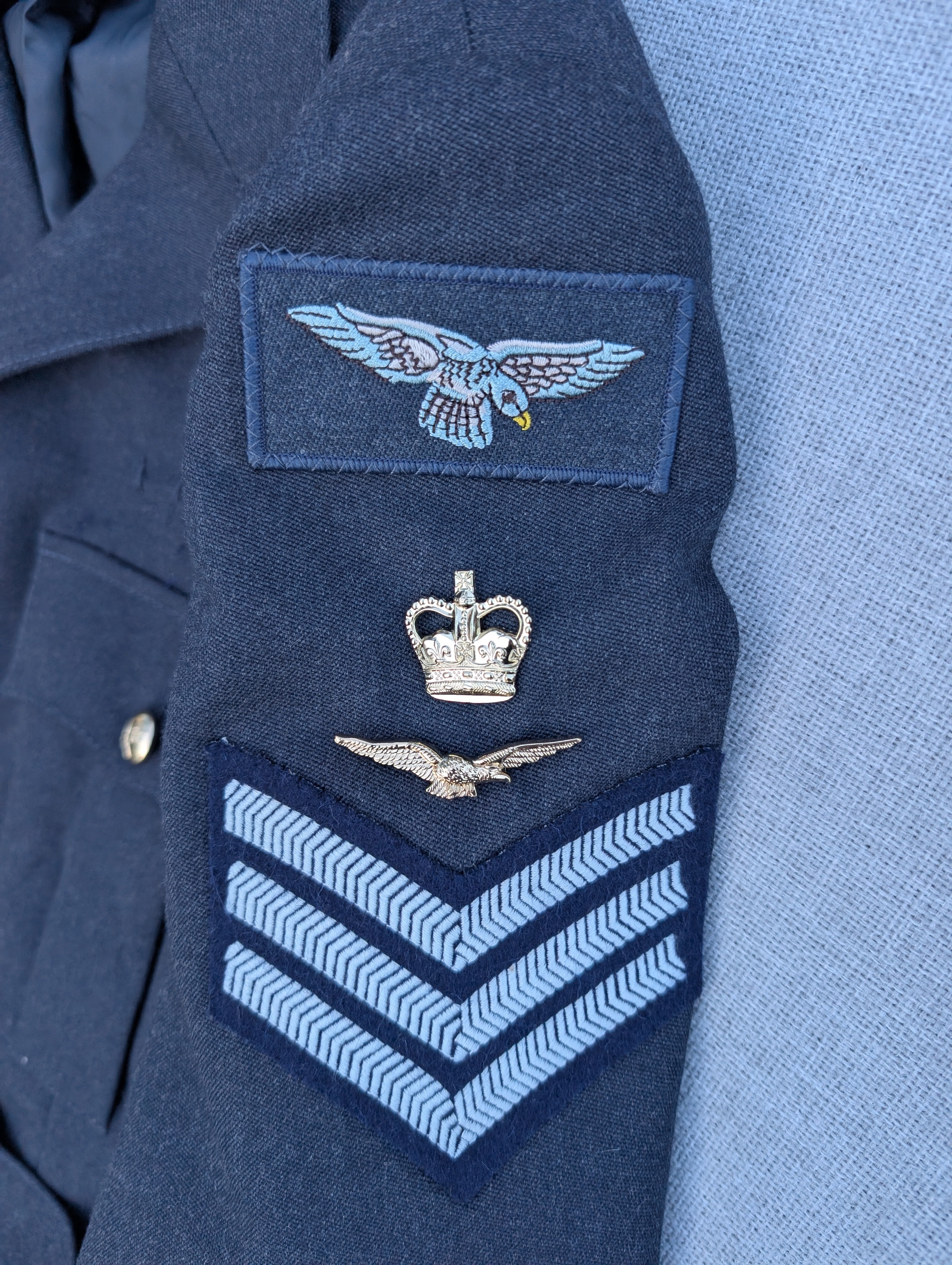 47"Reg RAF No1 SD Uniform Jacket Flight Sergeant Aircrew Weapon Systems operator ( our ref W26 )
