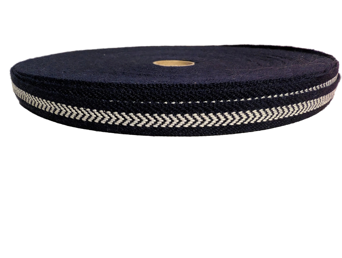 Roll of RAF Chevron Rank Lace Braid – ½″ Blue Worsted Wool