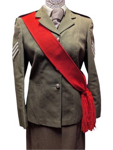 British Army Red Wool Shoulder Sash Sergeants Ceremonial & Parade