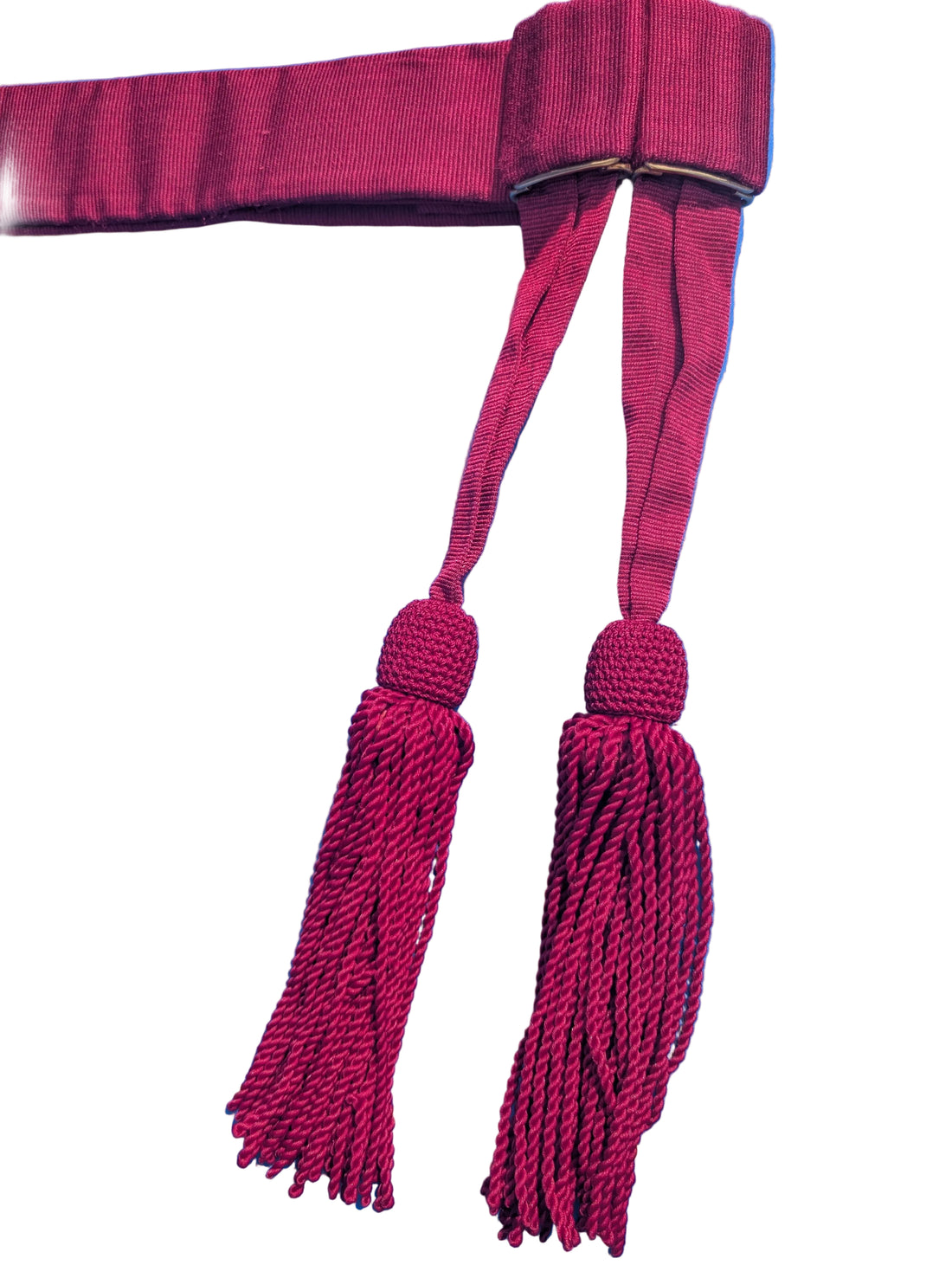 British Army Officers Ceremonial Crimson Maroon Waist Sash