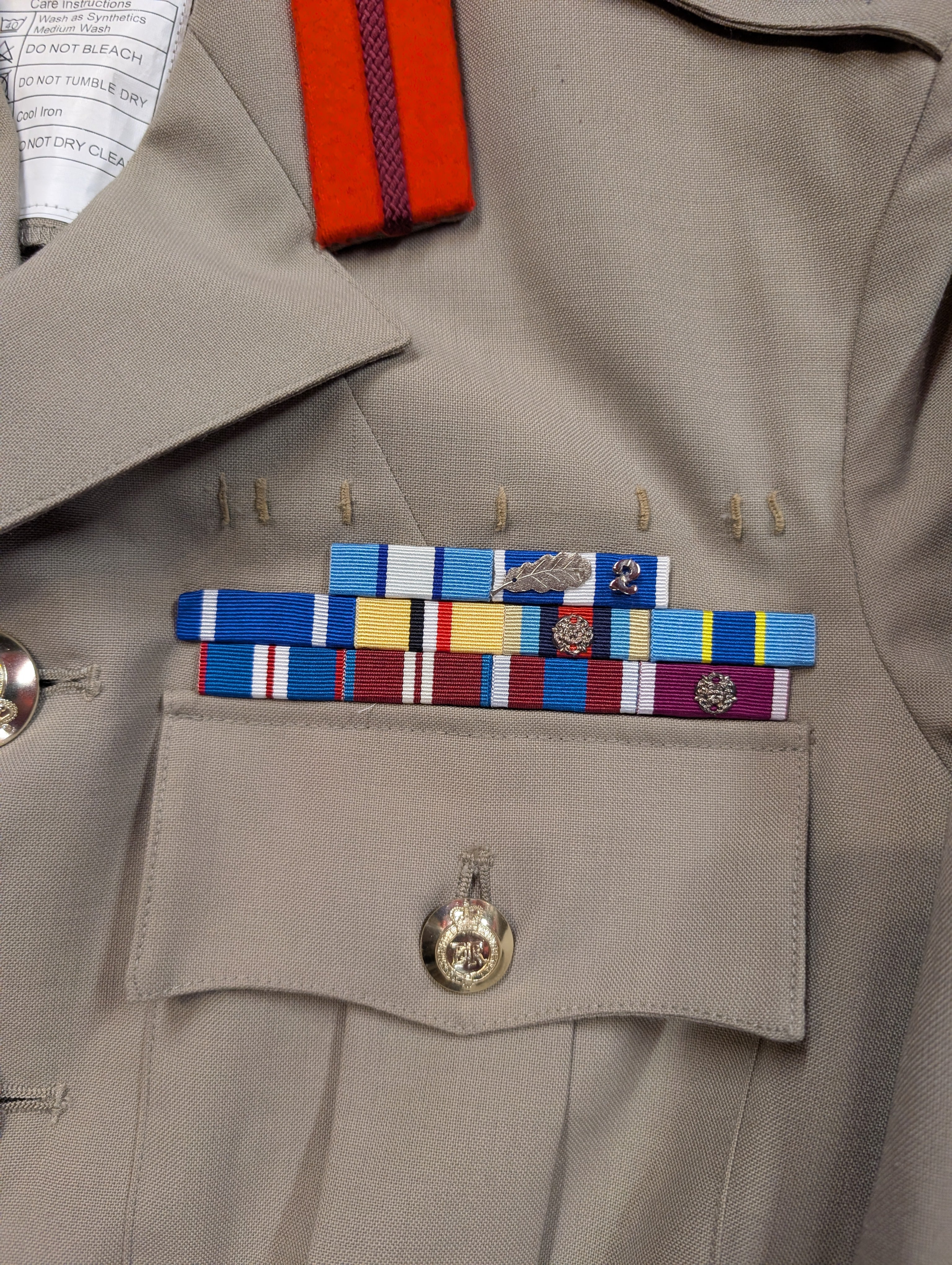 170/96/80 Royal Engineers No,6 Tropical Stone Bush Uniform Jacket ( our ref G128)
