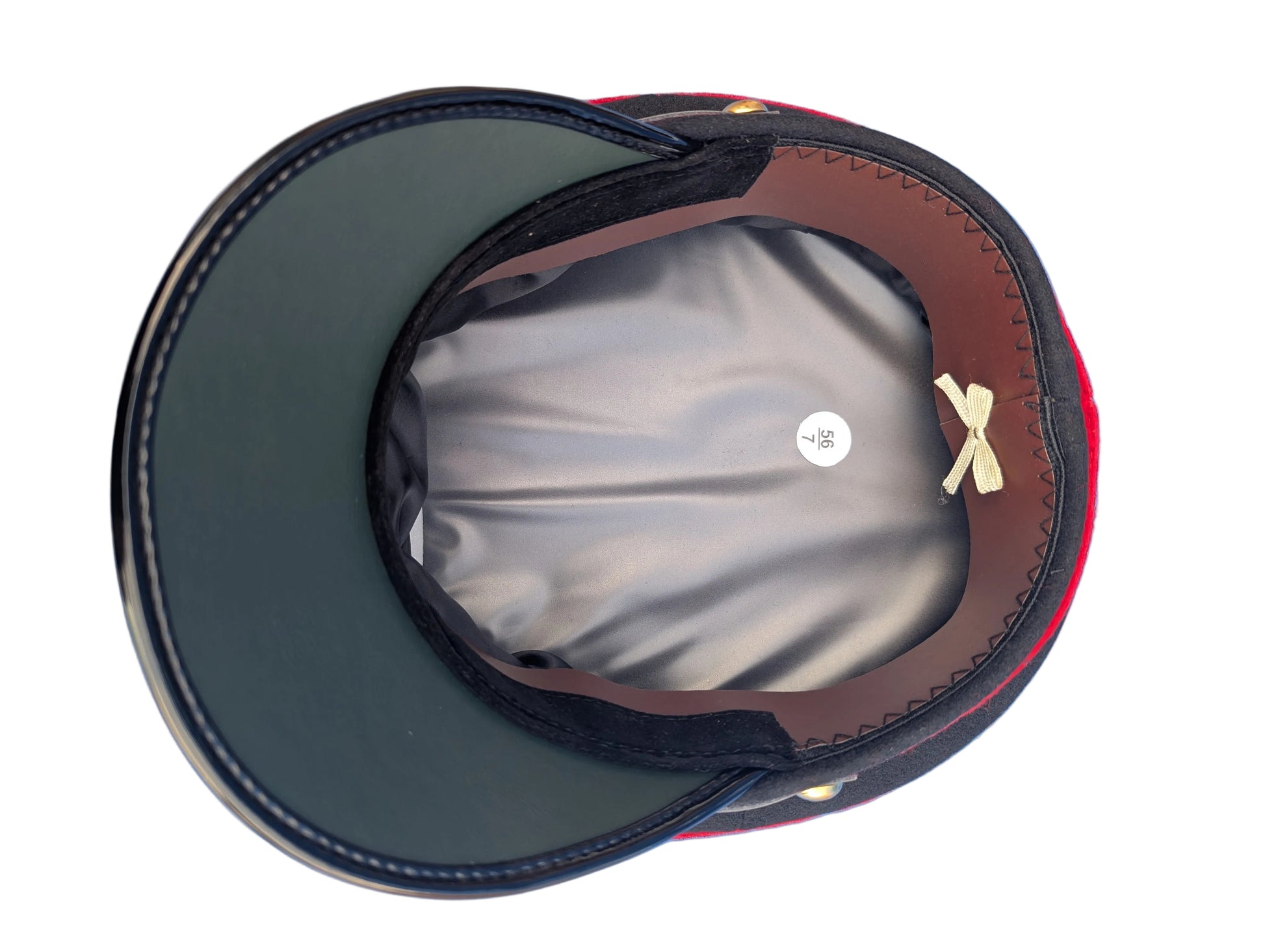 photo of the inside of a British Army Staff Officers No1 & Khaki No2Service Dress Uniform Cap / Hat 