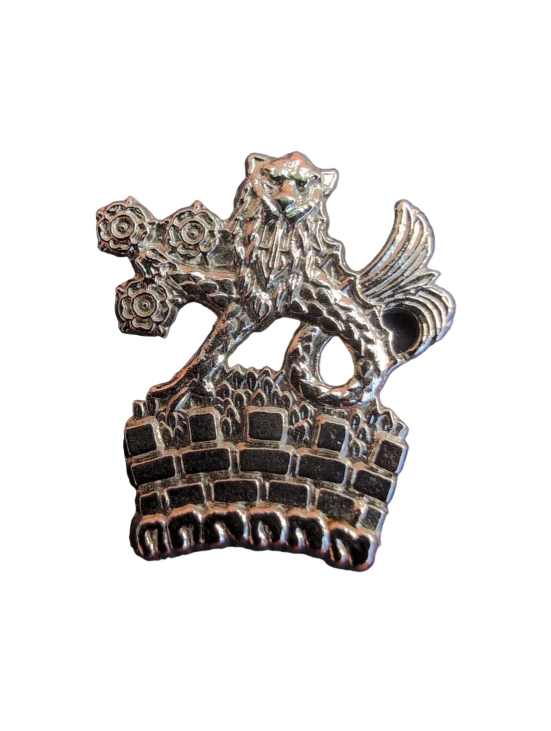 York & North East Yorkshire Constabulary Collar Badges | King's Crown | 1 Pair | Vintage | EIIR