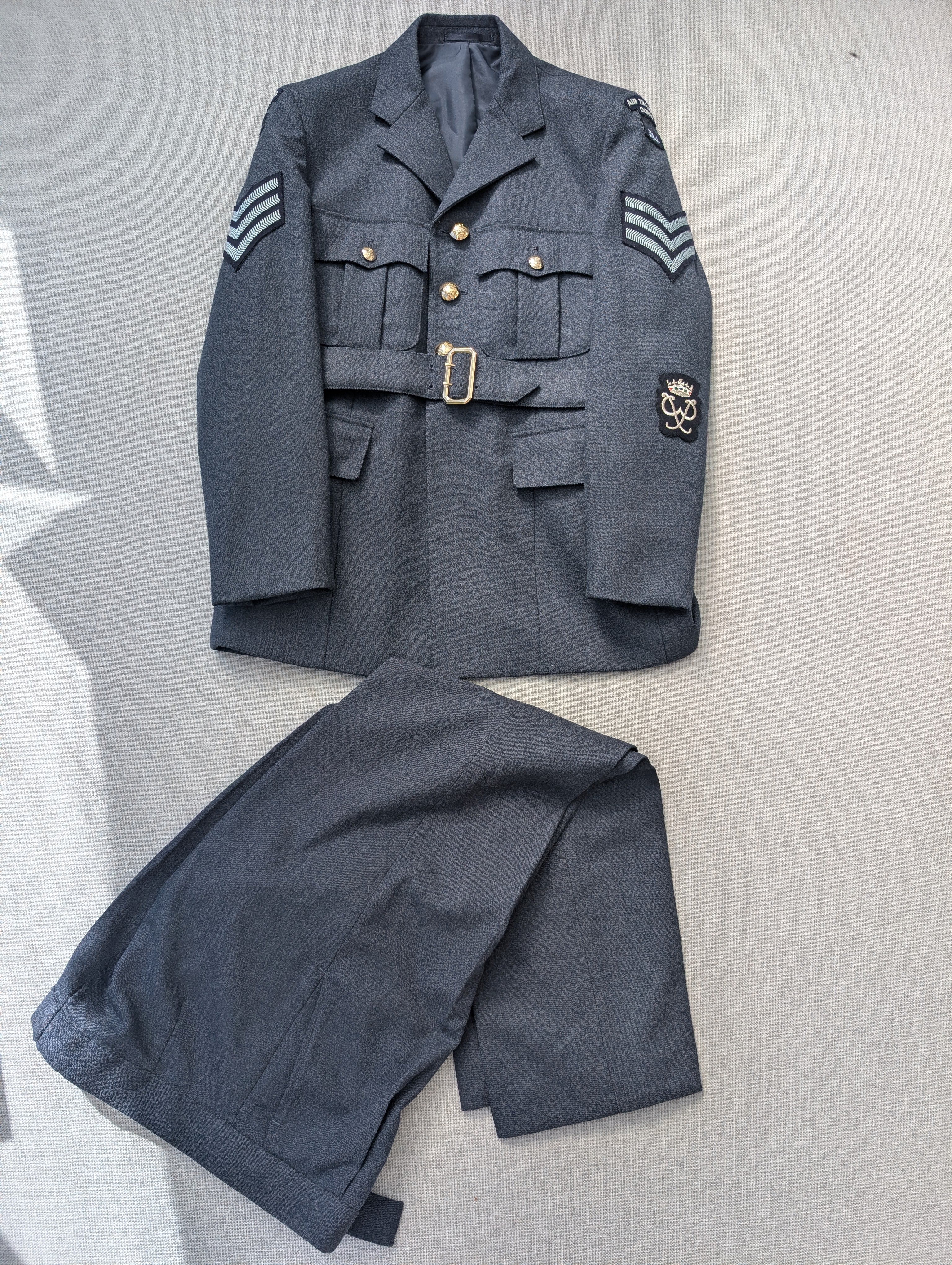 38"Chest Short RAFAC Duke of Edinburgh Award Silver RAF No1 Uniform Jacket & Trousers ( our ref y274)