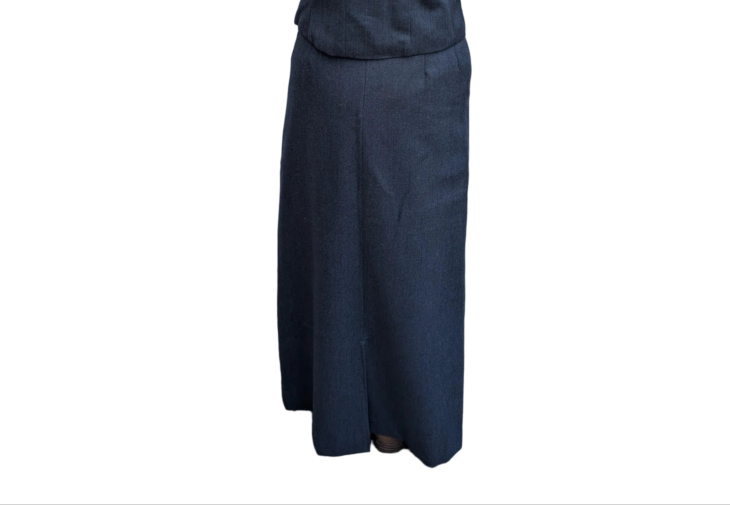 RAF No5 Mess Dress Uniform Skirt. Woman's No,5 Officers & NCO Full Length Maxi. Rear View