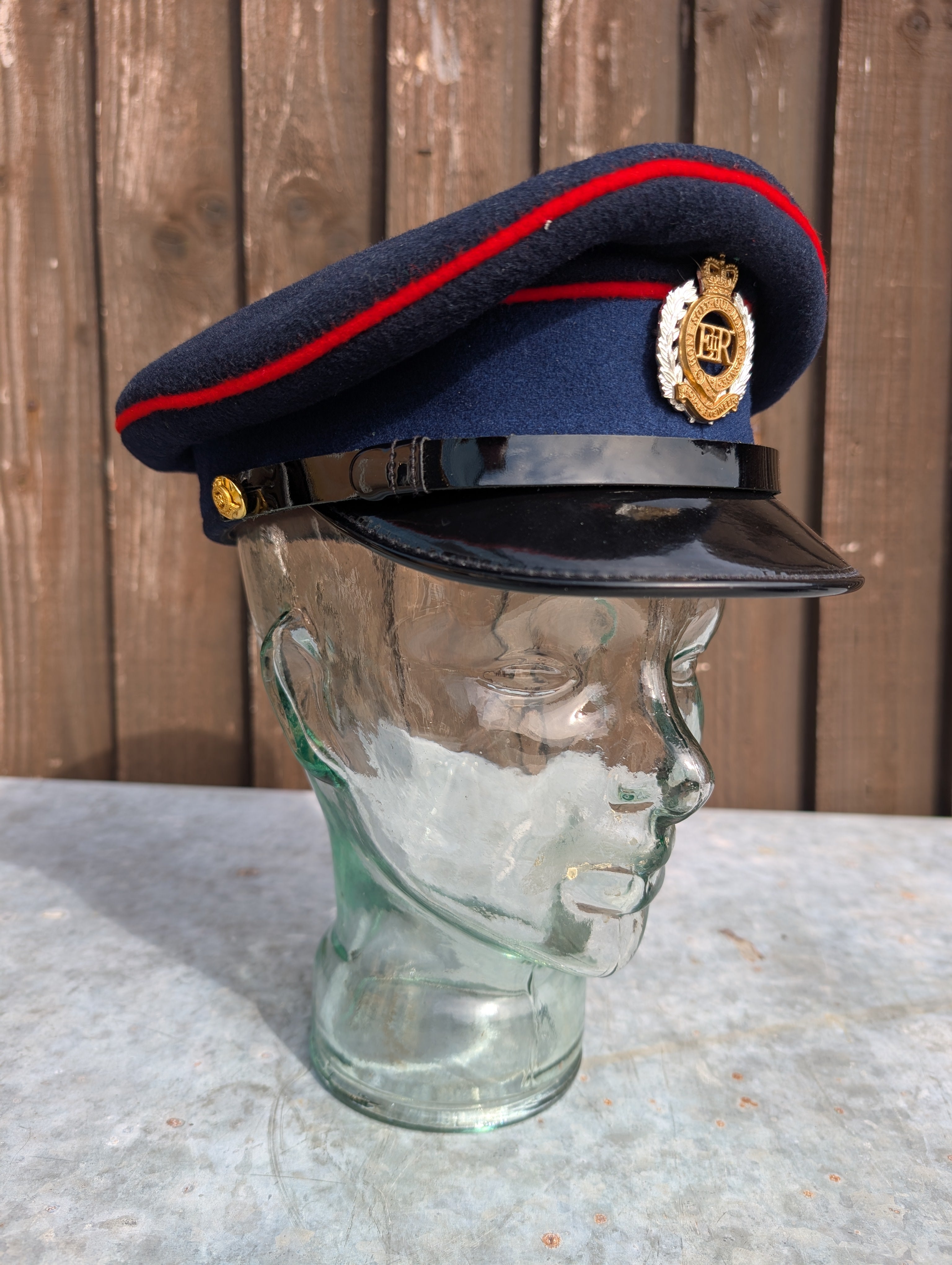 56cm Officers Service Dress Cap Royal Engineers RE made by Patey London Ltd No1 No2 SD SDU (Copy)